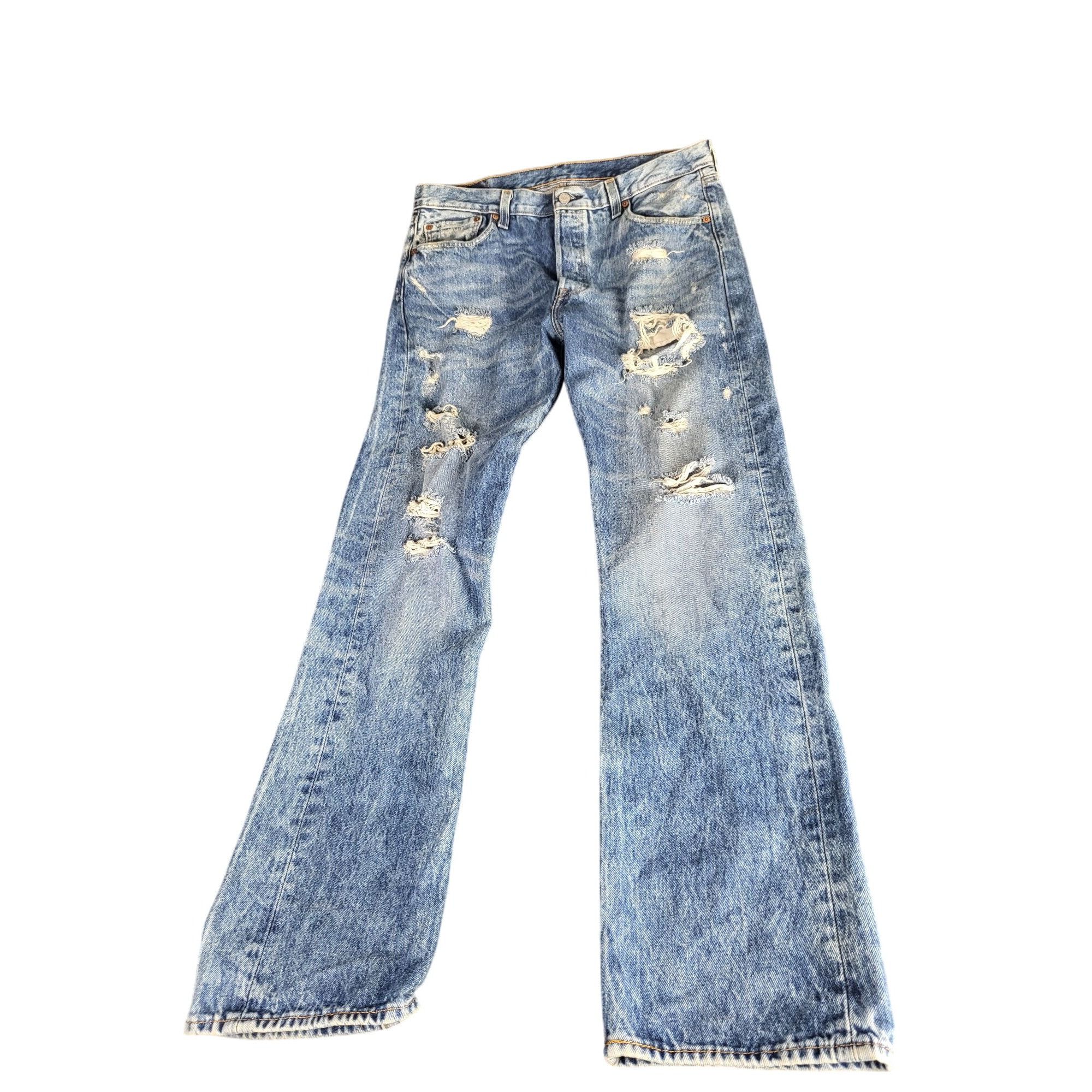 Levi's Levi's Men 501 Buttonfly Jeans Sz 34X34 Straight WPL 423 Rip Size US 34 / EU 50 - 1 Thumbnail