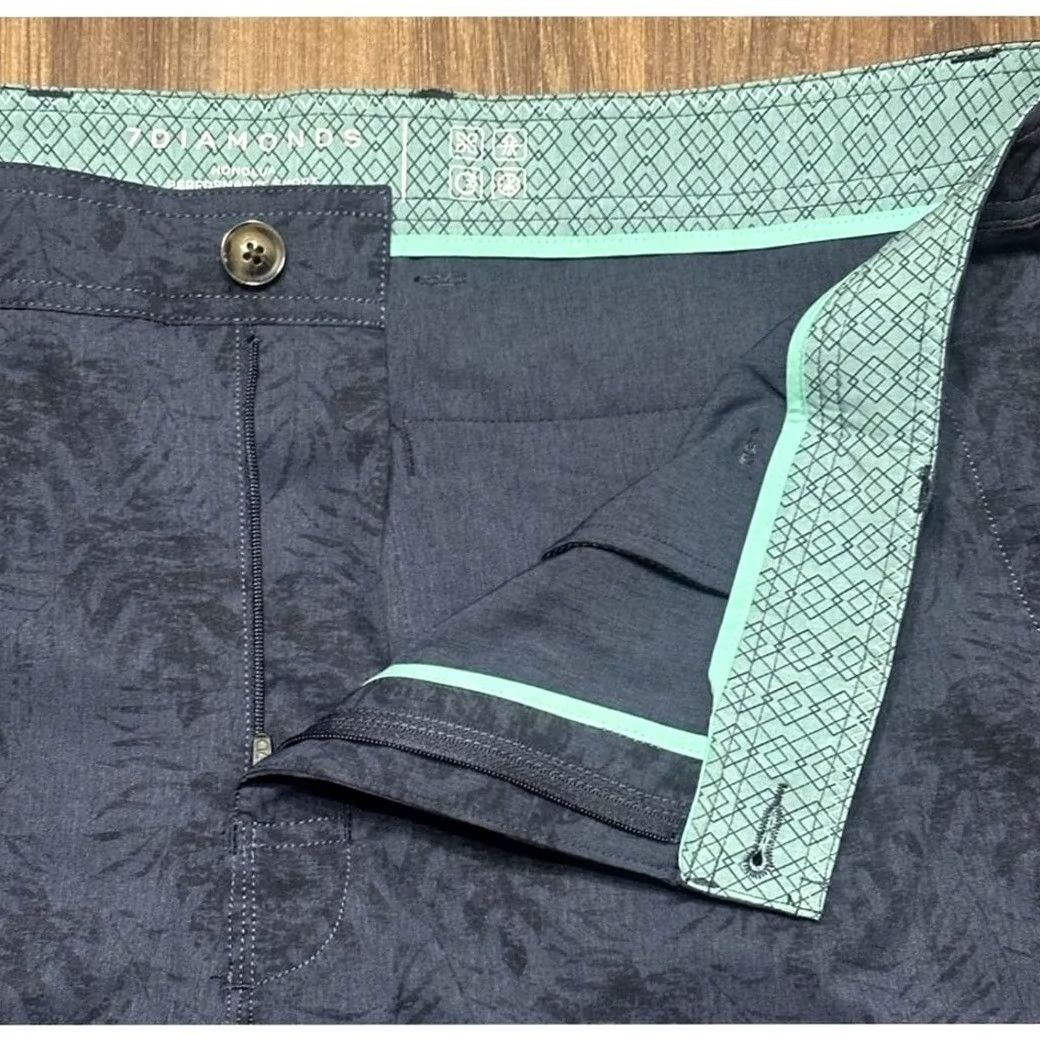 Vintage 7 Diamonds Honolua Performance Hybrid Shorts Blue Palms Men's Sz 38 Size US 38 / EU 54 - 4 Thumbnail