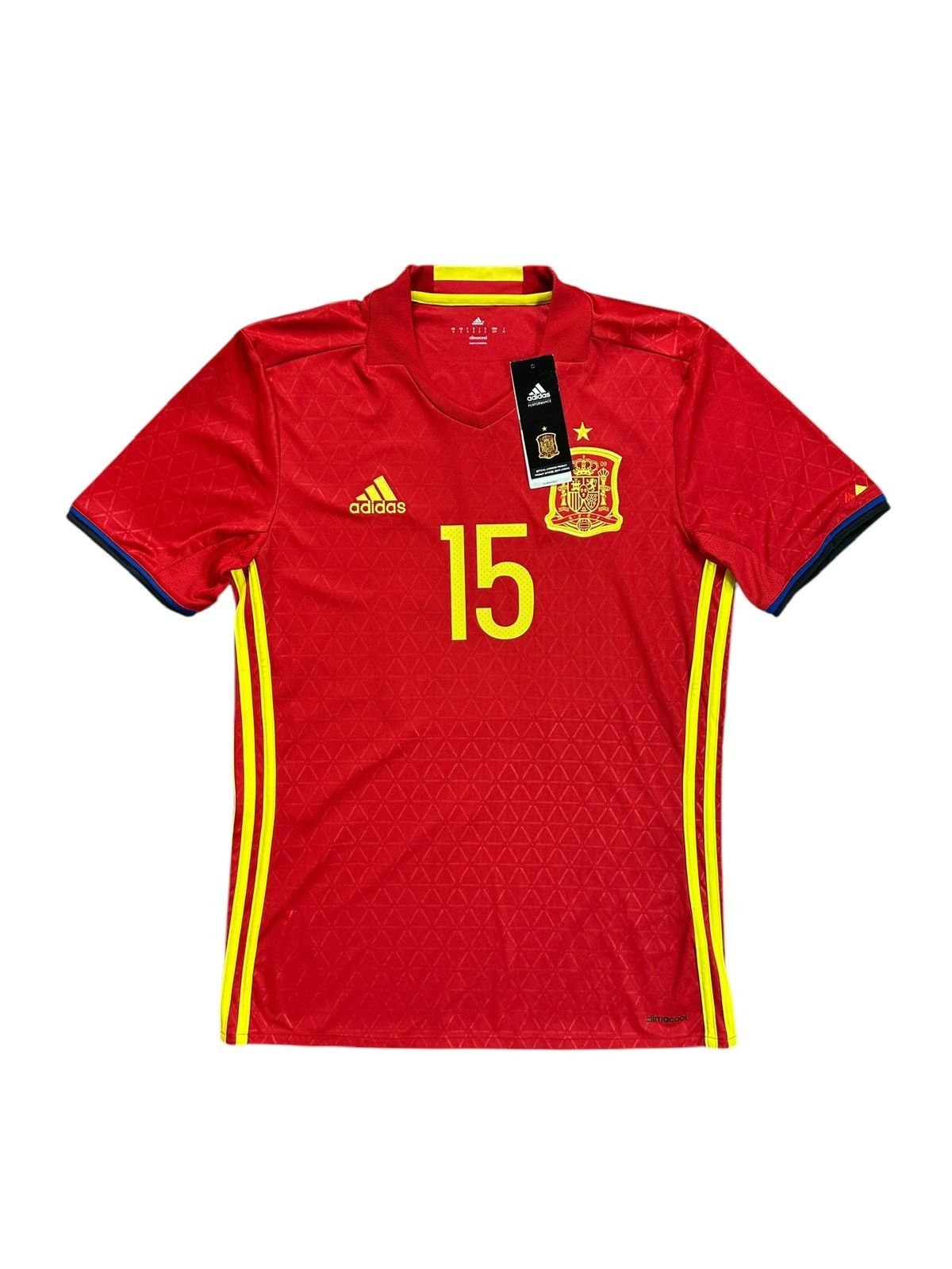 Adidas Spain 2016 Sergio Ramos Home Jersey Size US S / EU 44-46 / 1 - 3 Thumbnail