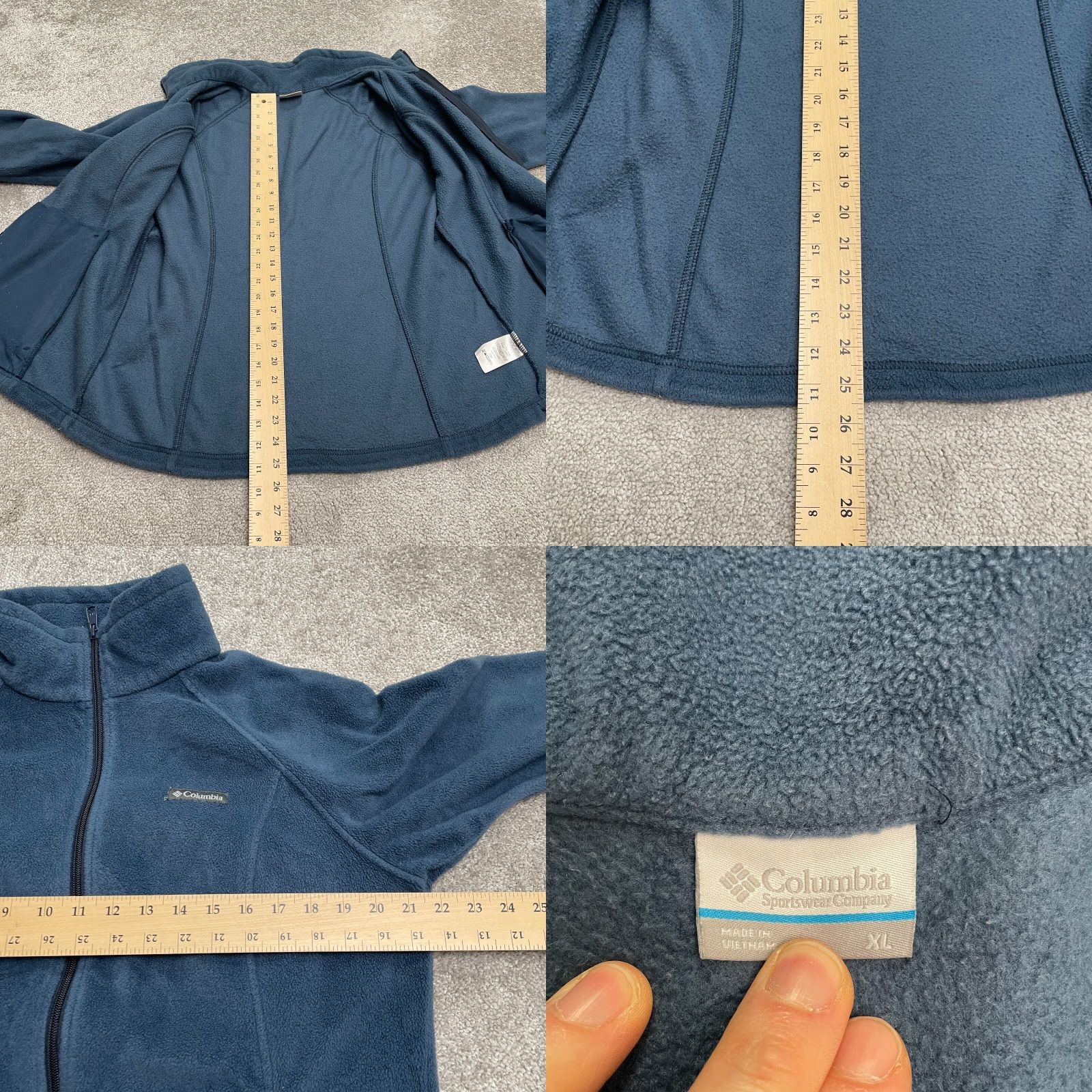Vintage Columbia Jacket Womens XL Blue Benton Springs Fleece Full Zip Pockets Hiking Size XL / US 12-14 / IT 48-50 - 8 Thumbnail