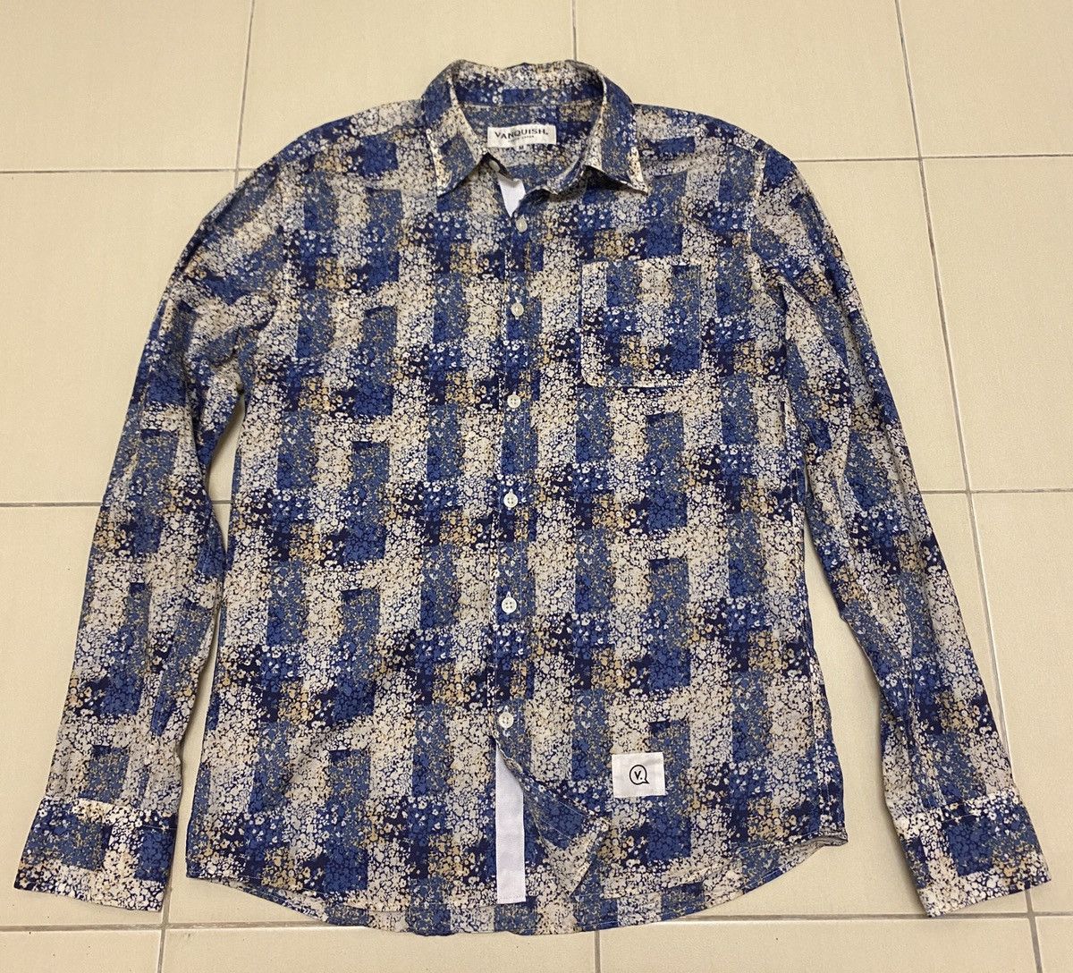 image of Vanquish Button Down Shirt in Blue, Men's (Size Small)