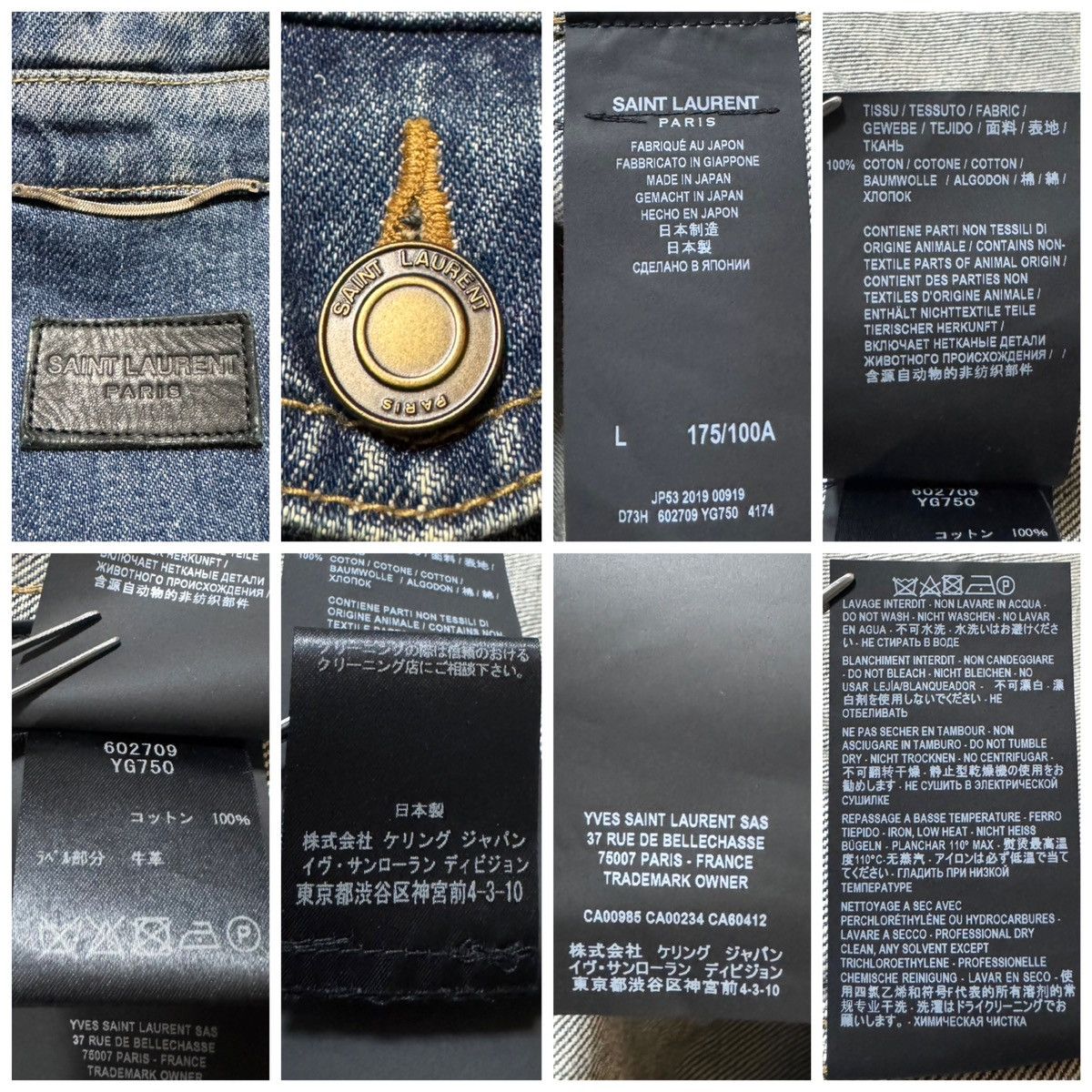 Saint Laurent Paris Saint Laurent Paris Distressed Trucker Denim Jacket Size US L / EU 52-54 / 3 - 2 Thumbnail