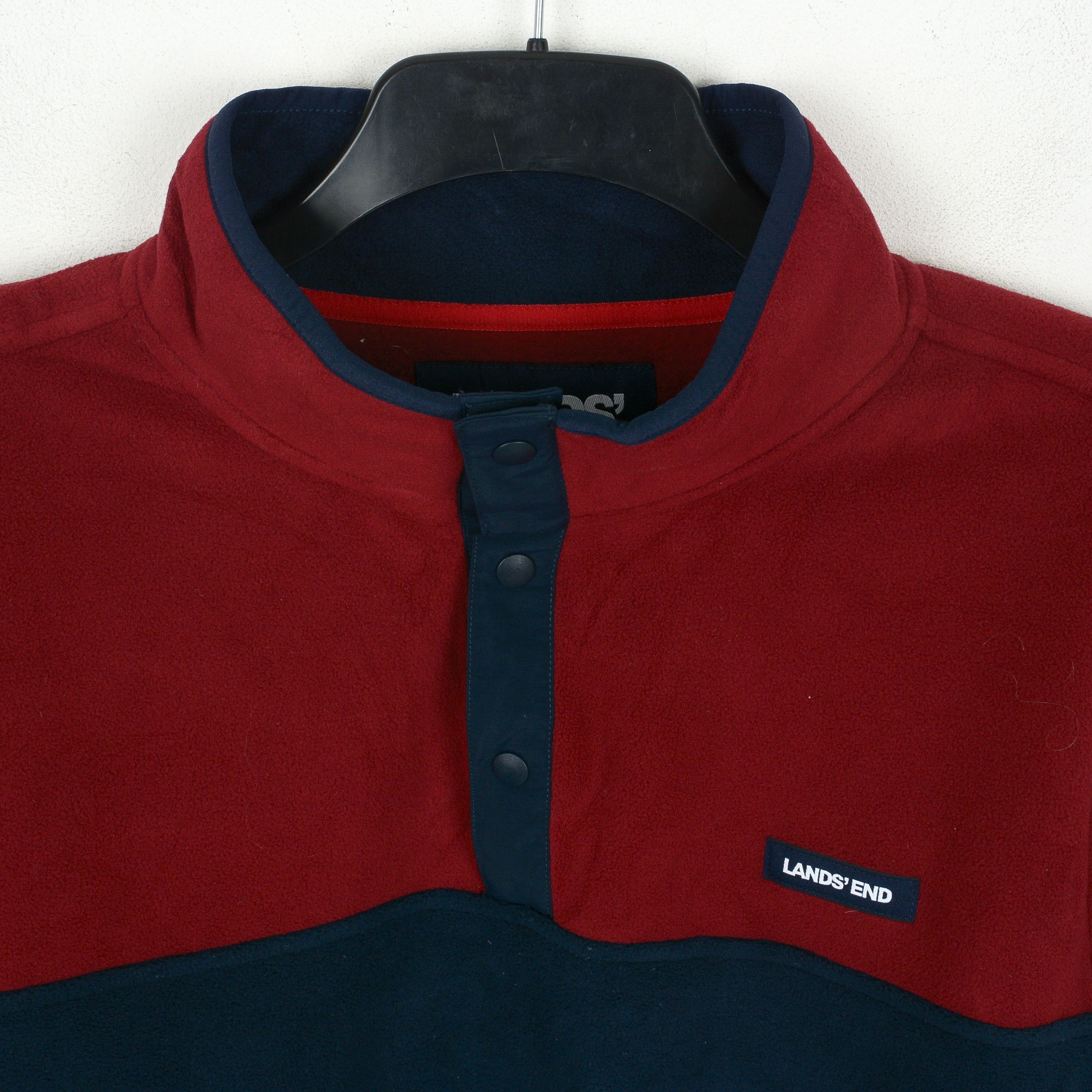 Lands' End XL Fleece Pullover Sweatshirt Jumper Sweater Streetwear Snap Size US XL / EU 56 / 4 - 2 Thumbnail