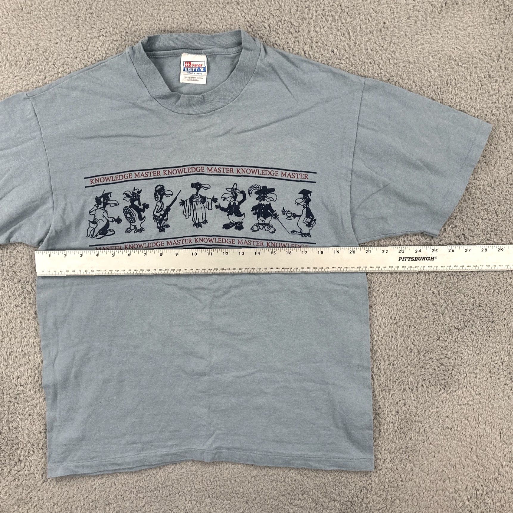 Hanes VINTAGE Hanes Beefy-T Blue L Short Sleeve T Shirt USA Made 90s 1996 National Champs Mens Size US L / EU 52-54 / 3 - 7 Thumbnail