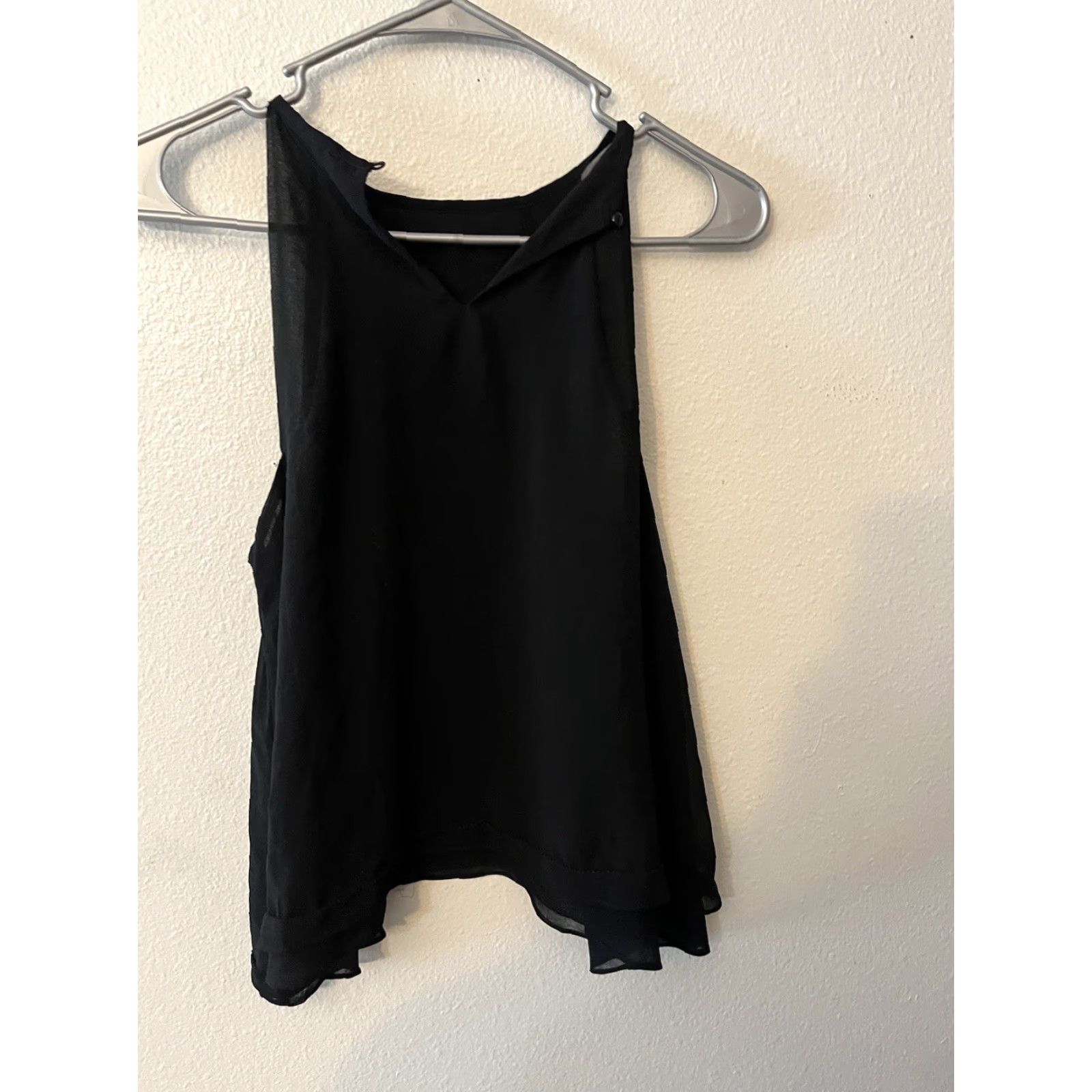Zara ZARA Shirt Womens Small Tank Sleeveless Keyhole Back Casual Solid Black 90s/2000s Style Womens Size S / US 4 / IT 40 - 3 Thumbnail