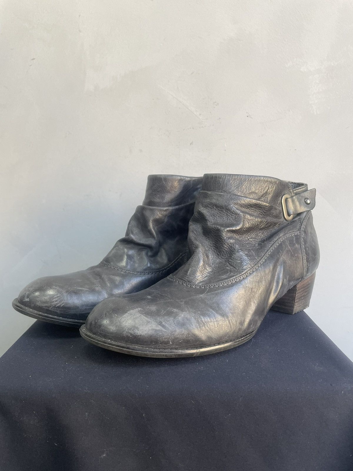 A.S.98 Gothic heel platform boots leather guidi style avant garde Size US 8.5 / EU 41-42 - 6 Thumbnail