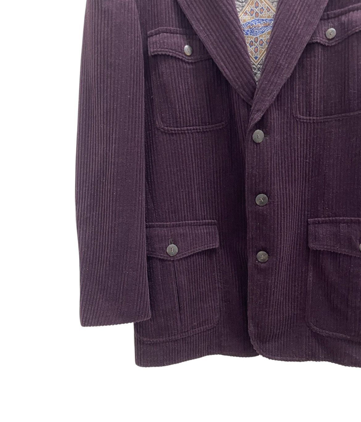 Lancel Lancel Corduroy 4 Pocket Button Blazers Coat Size 46R - 5 Thumbnail