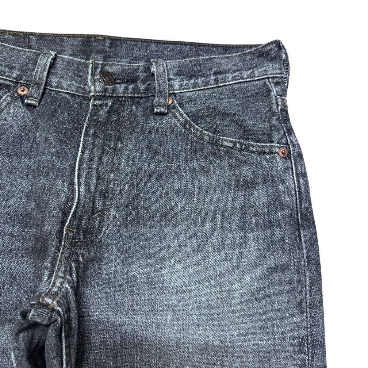 Levi's Vintage Levis 517 Faded Black Denim Flare Jeans Hedi Slimane Size US 29 - 5 Thumbnail
