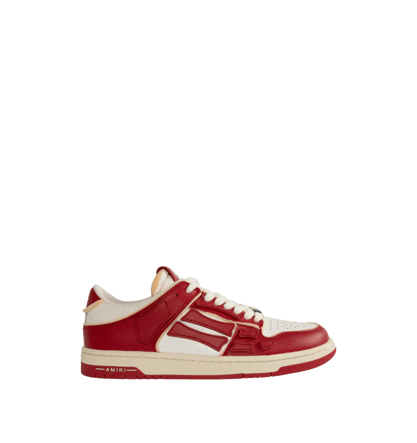 Amiri o1h1sh10525 Collegiate Skel Low Top Sneakers in Red Size US 14 / EU 47 - 1 Thumbnail