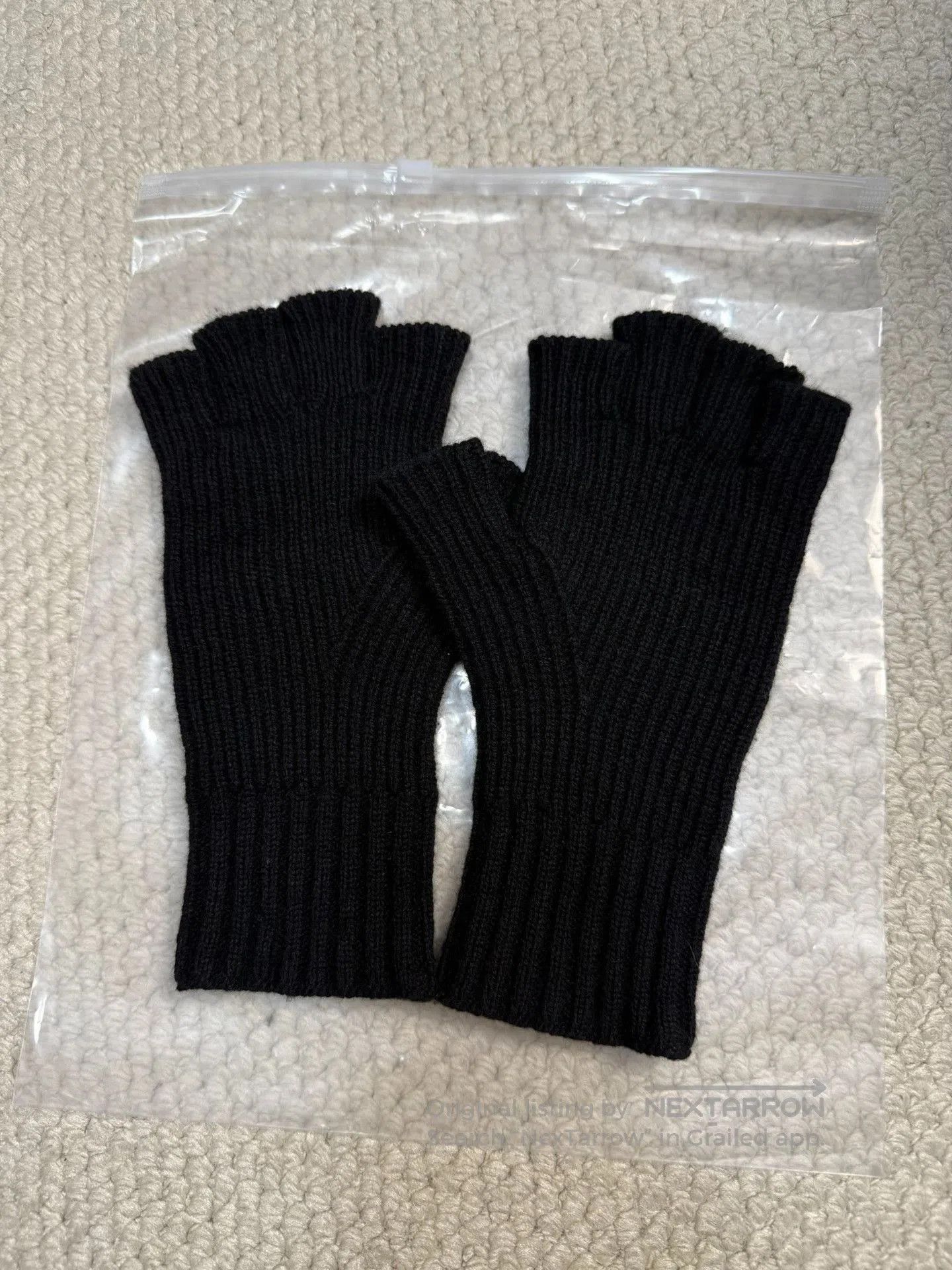 Chrome Hearts Chrome Hearts Black Cashmere Fingerless Gloves. Size ONE SIZE - 3 Thumbnail