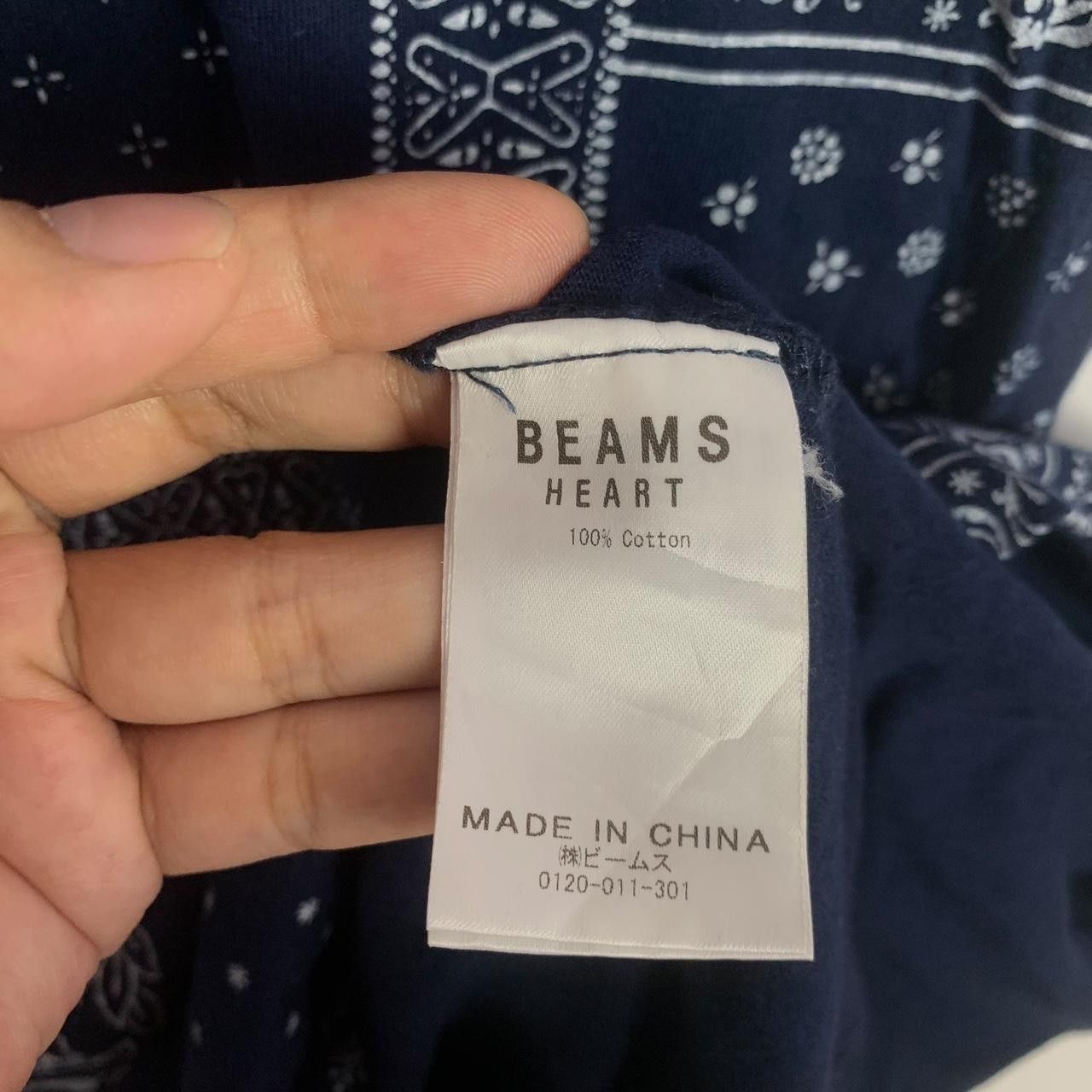 Beams Plus BEAMS PLUS HEART Collection Bandana Paisley Indigo Tee Size L / US 10 / IT 46 - 4 Thumbnail