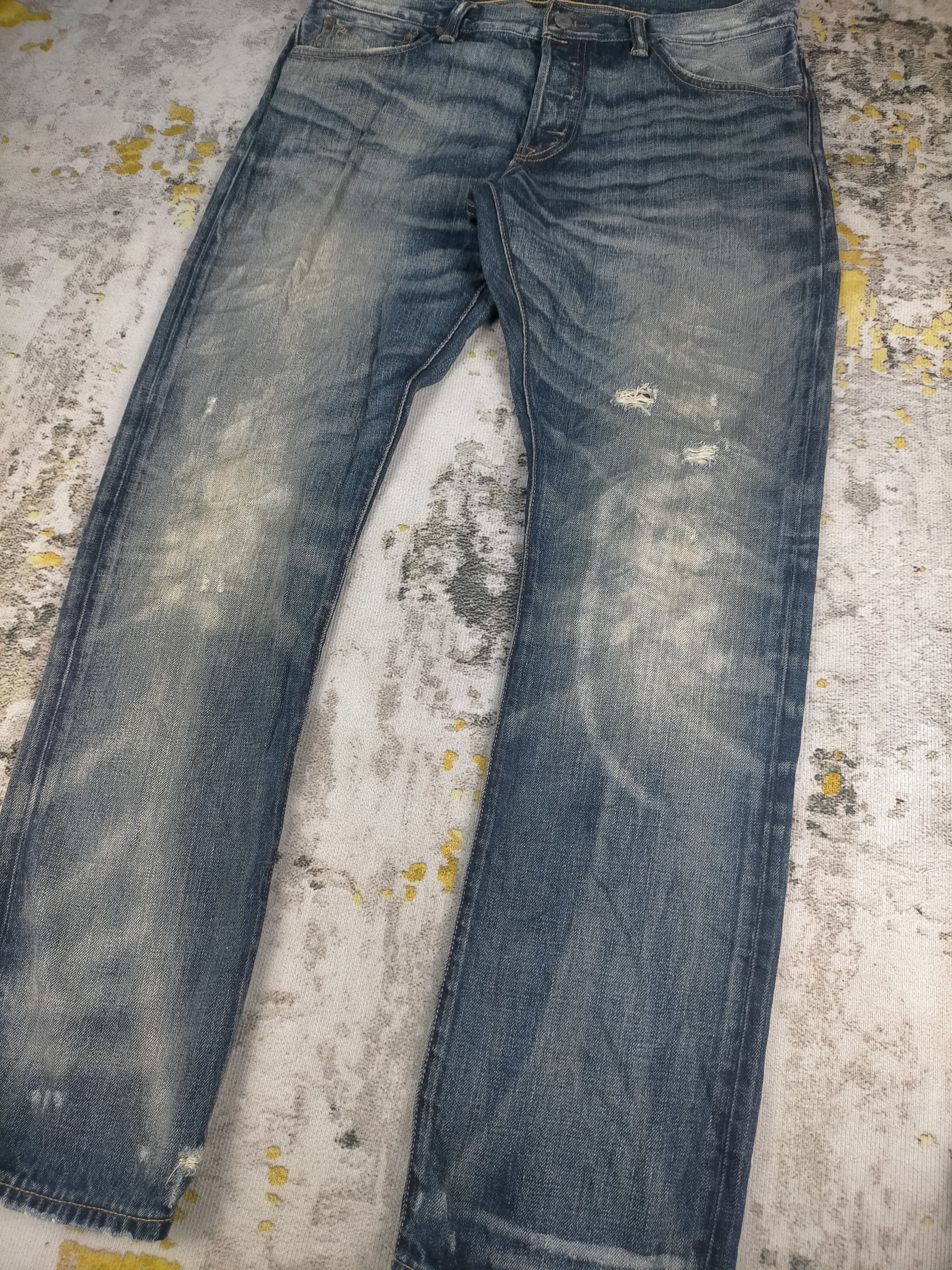 Polo Ralph Lauren Polo Ralph Lauren Distressed Varick Slim Mudwash Jeans Size US 34 / EU 50 - 1 Thumbnail