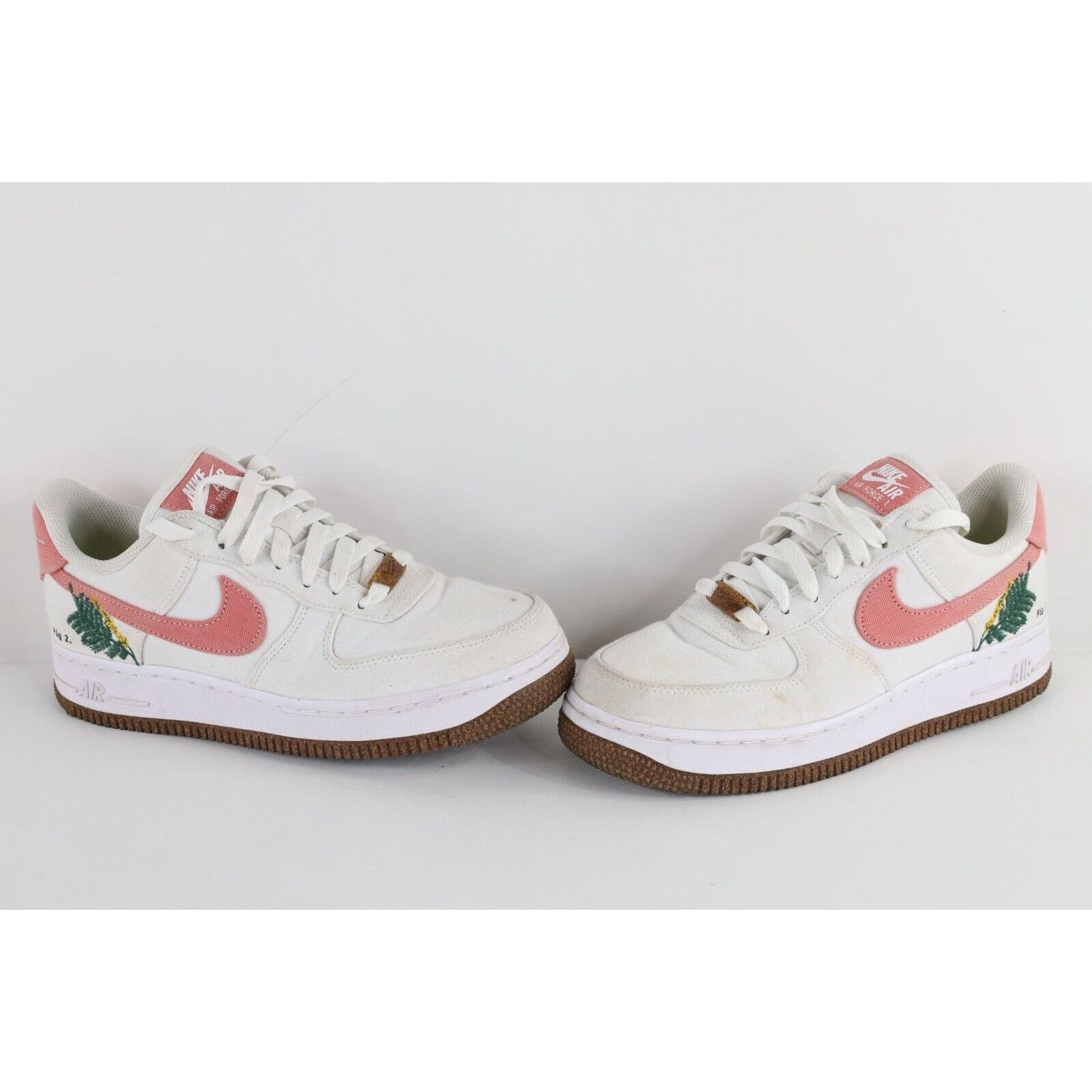 Nike Nike Air Force 1 Distressed Spell Out Catechu Canvas Shoes Size US 7 / IT 37 - 1 Thumbnail