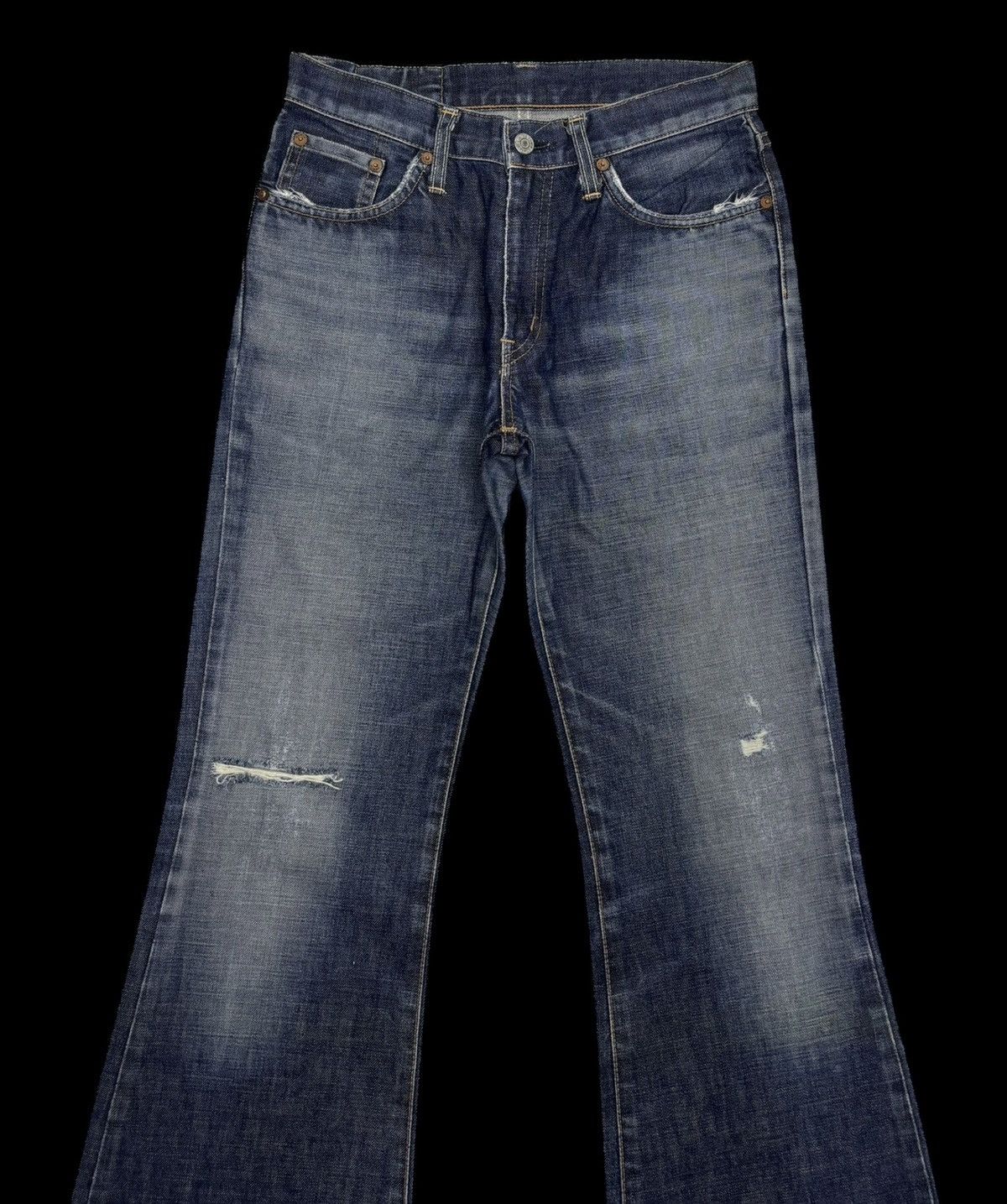 Edwin 🔥EDWIN 800sx FLARE JEANS DISTRESSED DENIM BOOTCUT JEANS Size US 28 / EU 44 - 7 Thumbnail