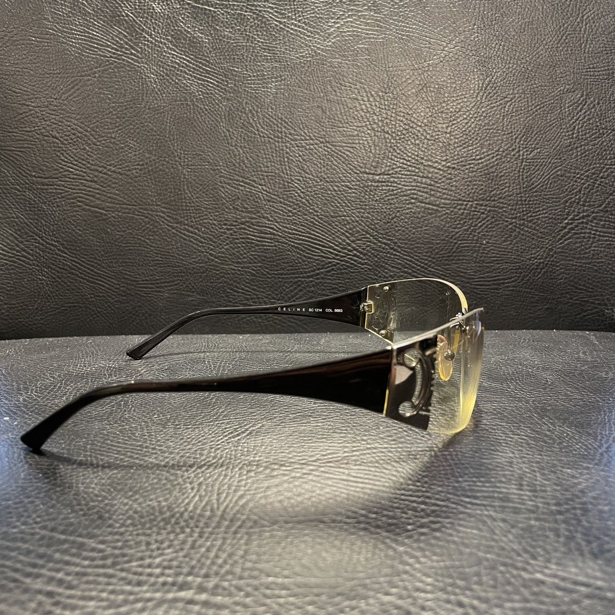 Celine Celine Sunglasses Triomphe Black Macadam Logo SC1214 Size ONE SIZE - 7 Thumbnail