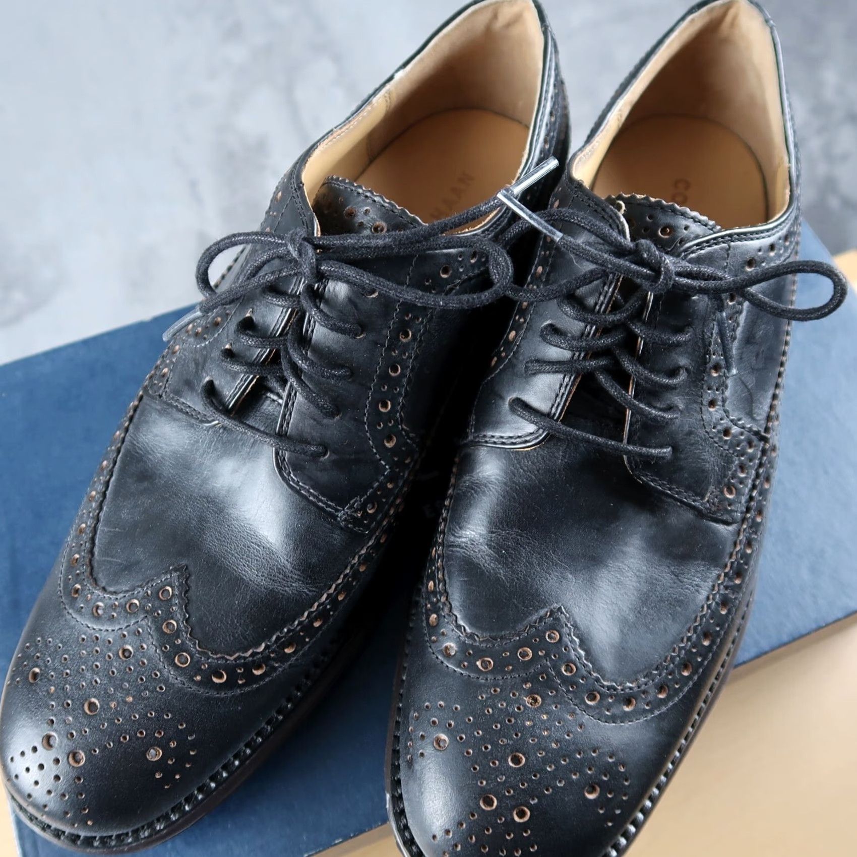 Cole Haan Cole Haan LunarGrand Long Wing Tip Leather Black Brown Men 9 M Sneaker Shoes Brand New Size US 9 / EU 42 - 4 Thumbnail
