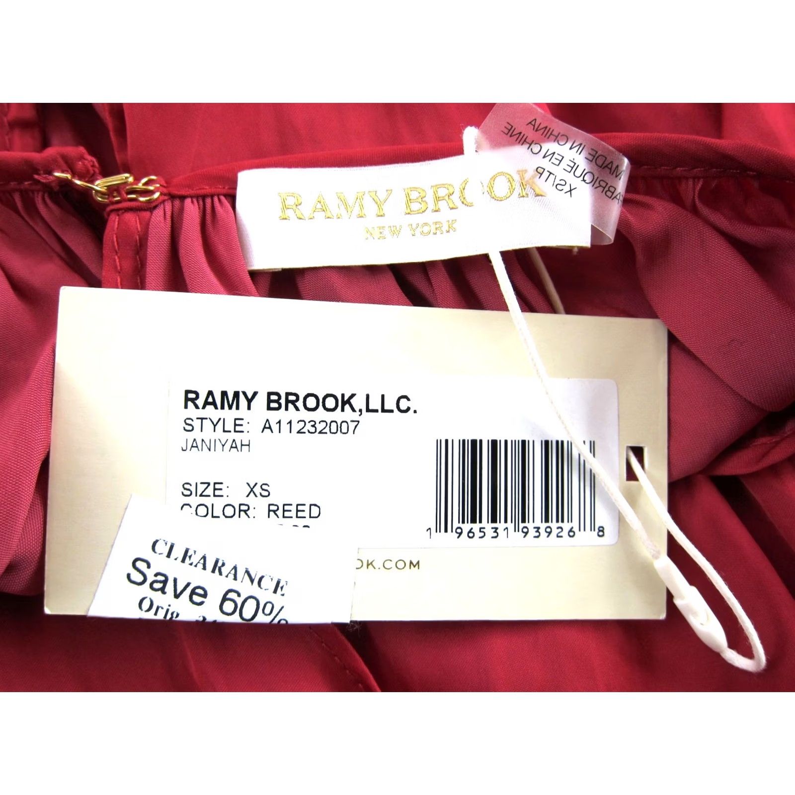 Ramy Brook Ramy Brook Blouse V-Neck Long Sleeve XS Red Silky Wrap Janiyah NWT Size XS / US 0-2 / IT 36-38 - 3 Thumbnail