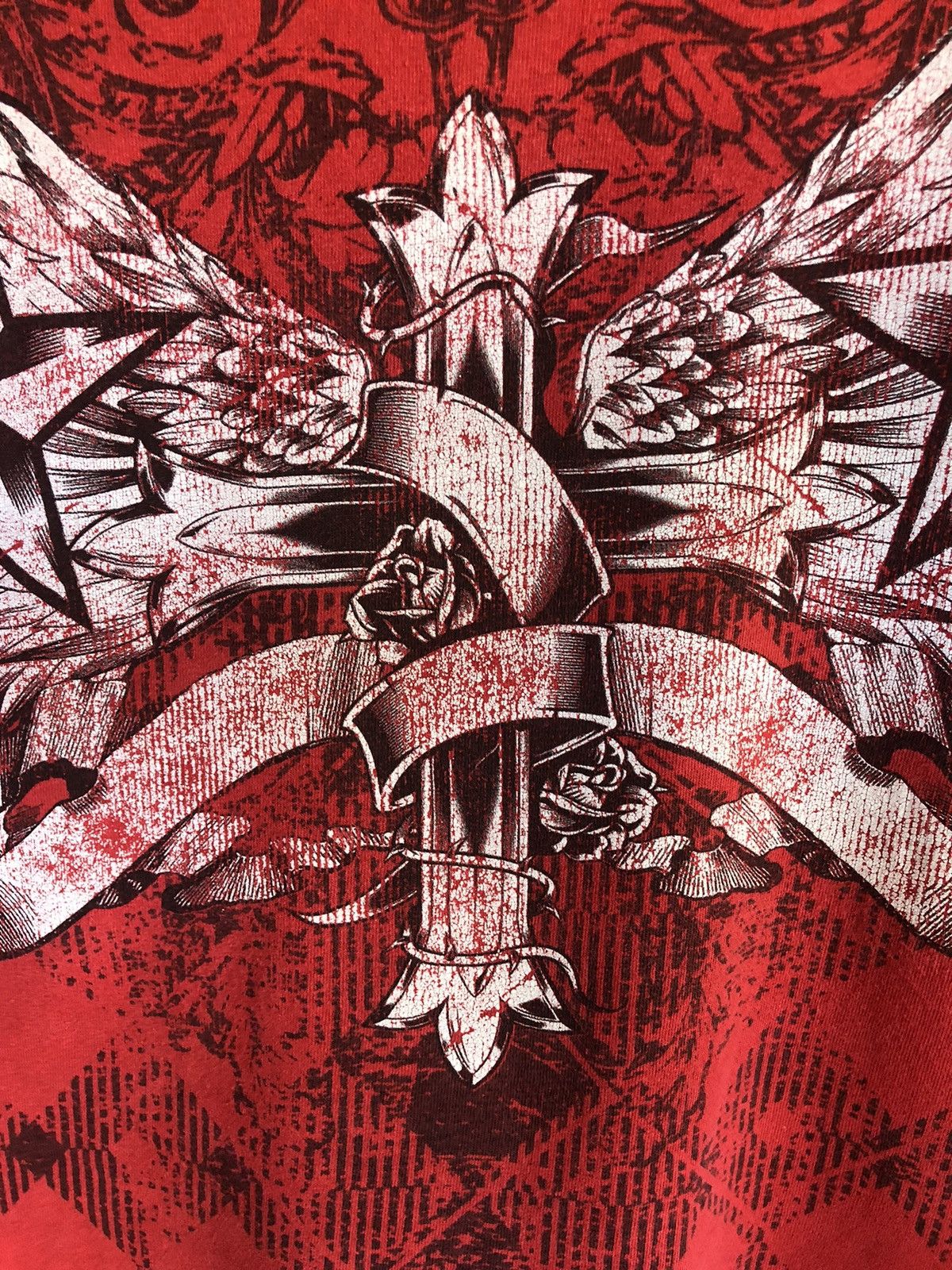 Affliction × Japanese Brand × Vintage Vintage Crazy Y2K Affliction Style Tshirt Size US XXL / EU 58 / 5 - 8 Thumbnail