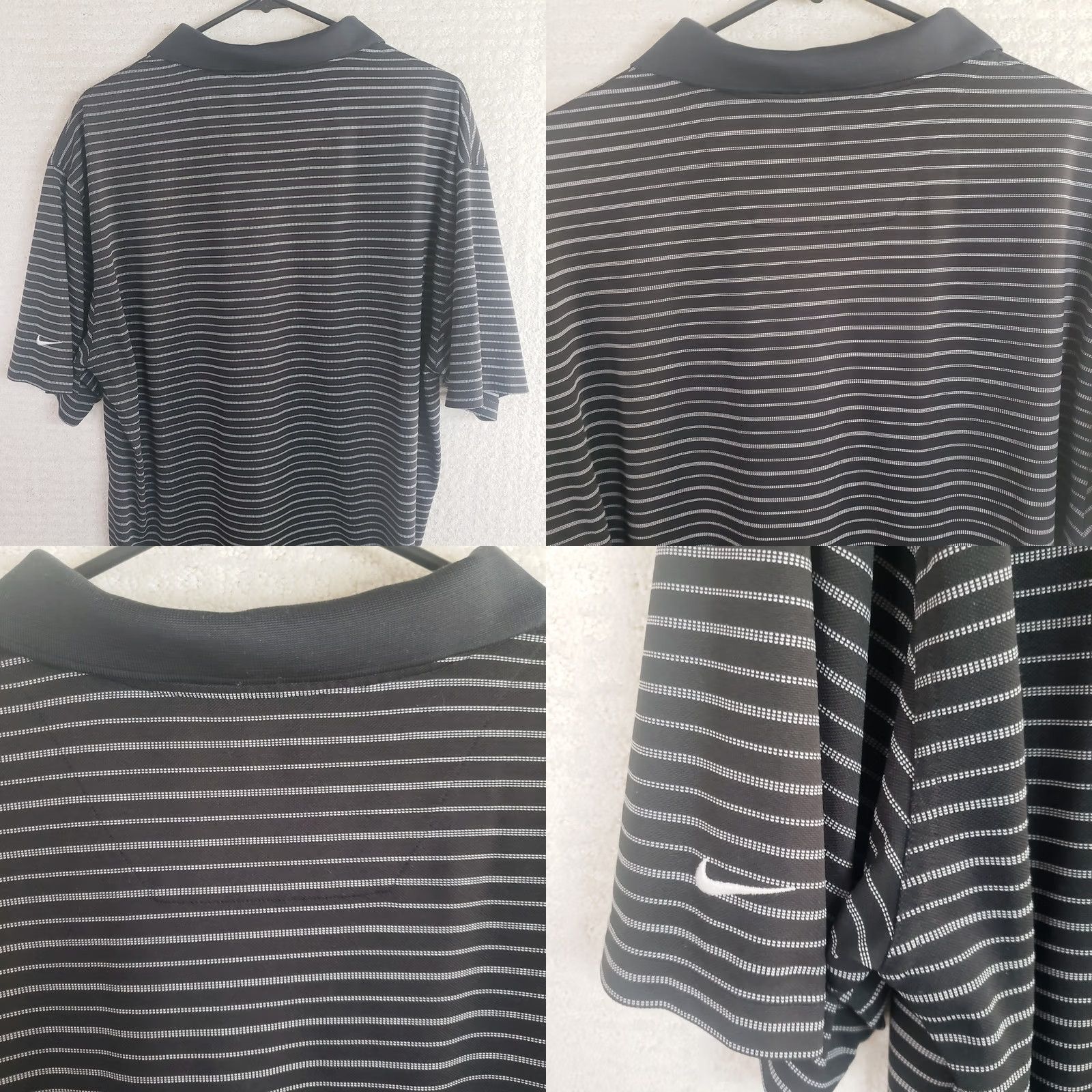 Nike Nike Golf Polo Shirt Mens XL Black Striped Swoosh Performance SC National Size US XL / EU 56 / 4 - 8 Thumbnail