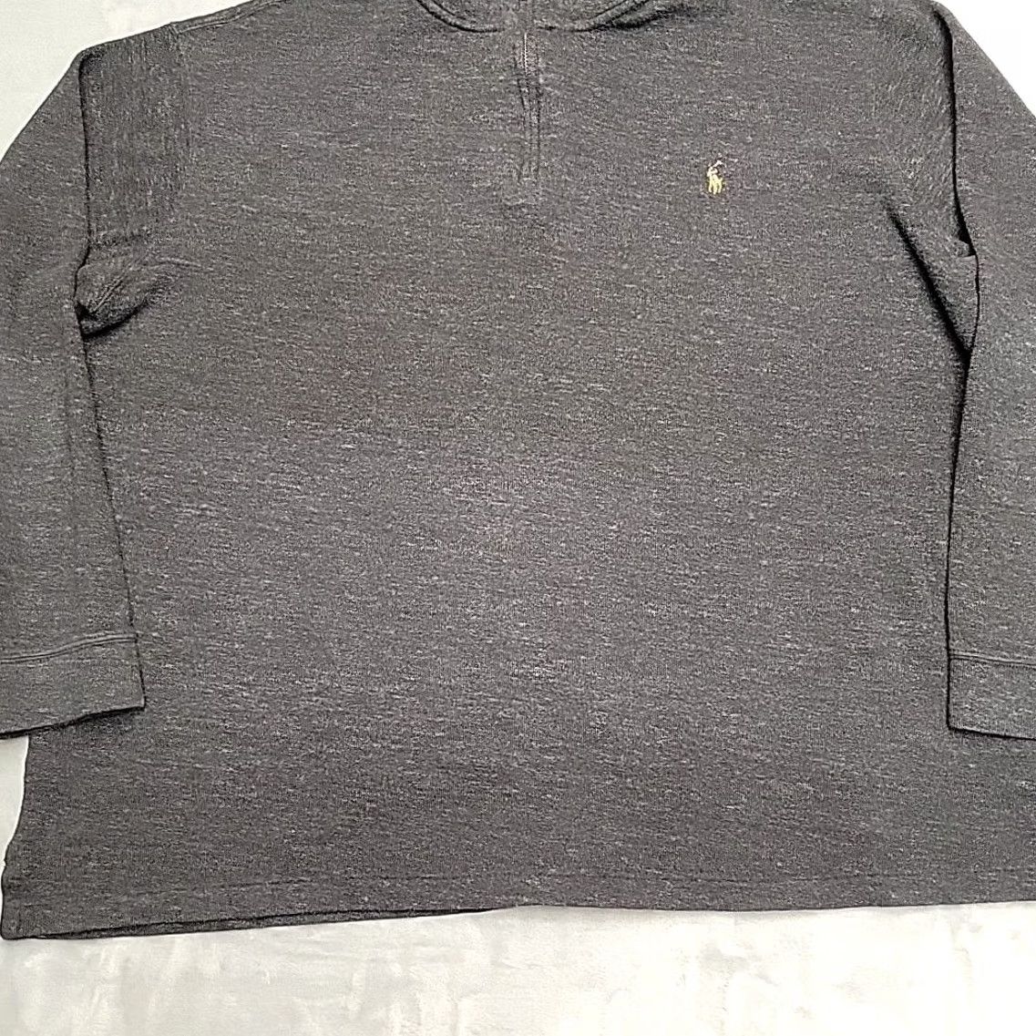 Polo Ralph Lauren Polo Ralph Lauren Sweater Mens 2XLT Charcoal Estate Rib 1/4 Zip Pullover Casual Knit Cotton Mock Neck Long Sleeve Logo Zipper Embroidered Size US XXL / EU 58 / 5 - 2 Thumbnail