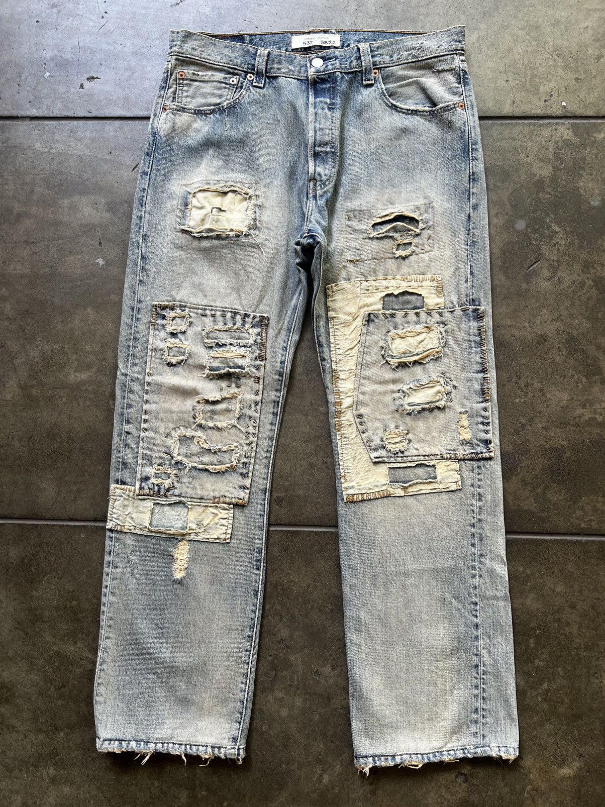 Levi's 2010 Levi’s 501 “Loved To Death” Denim Jeans Homer Campbell Size US 34 / EU 50 - 1 Thumbnail