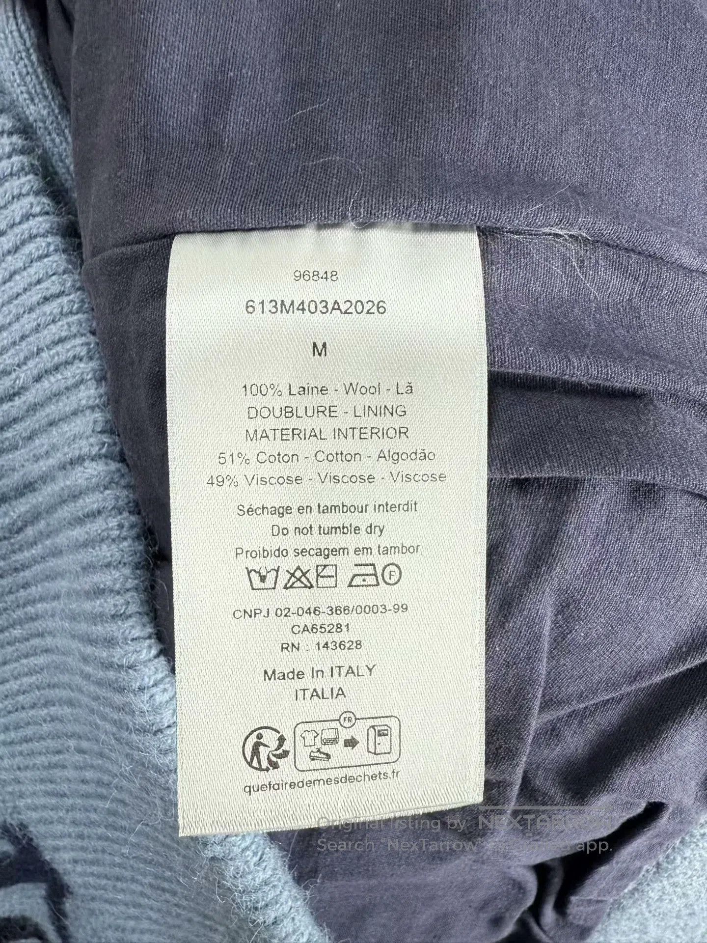 Dior dior blue wool zip-up jacket size M. Size US M / EU 48-50 / 2 - 4 Thumbnail