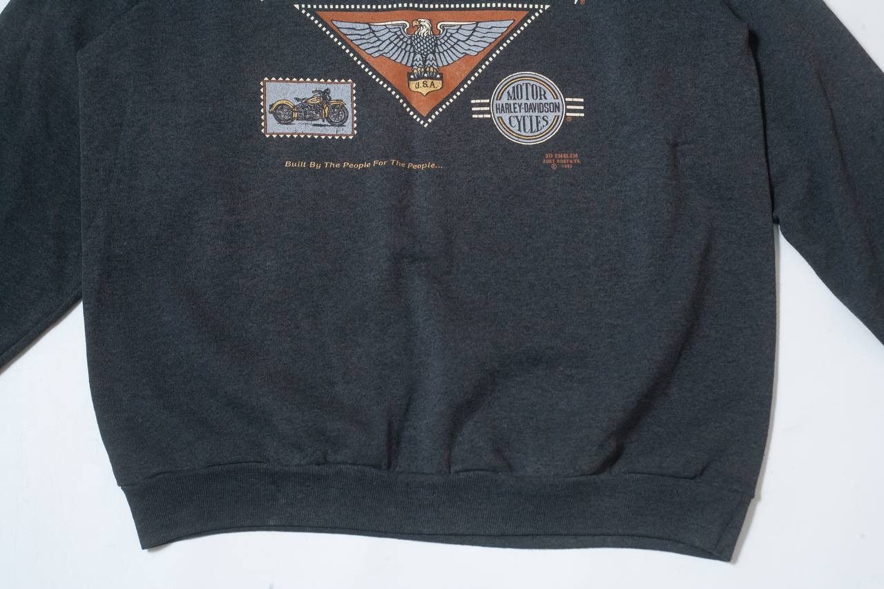 Harley Davidson Harley Davidson 3D Emblem Biker Moto Crewneck 1991 Size US L / EU 52-54 / 3 - 4 Thumbnail