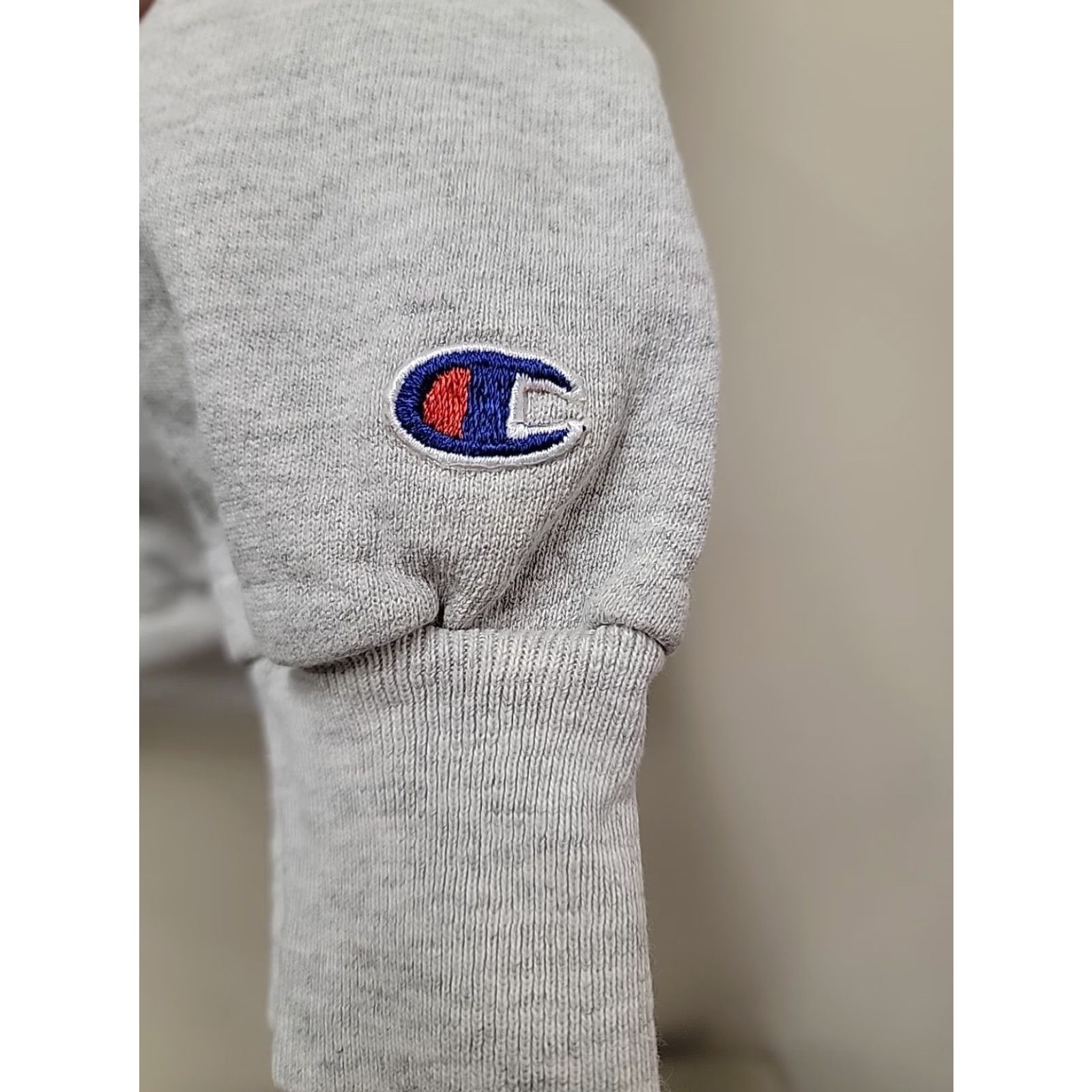 Champion VINTAGE Champion Sweatshirt Mens L Grey Clemson Tigers University Hoodie Crew Neck Pullover 90s College Sports Logo Embroidered Heavyweight Size US L / EU 52-54 / 3 - 2 Thumbnail