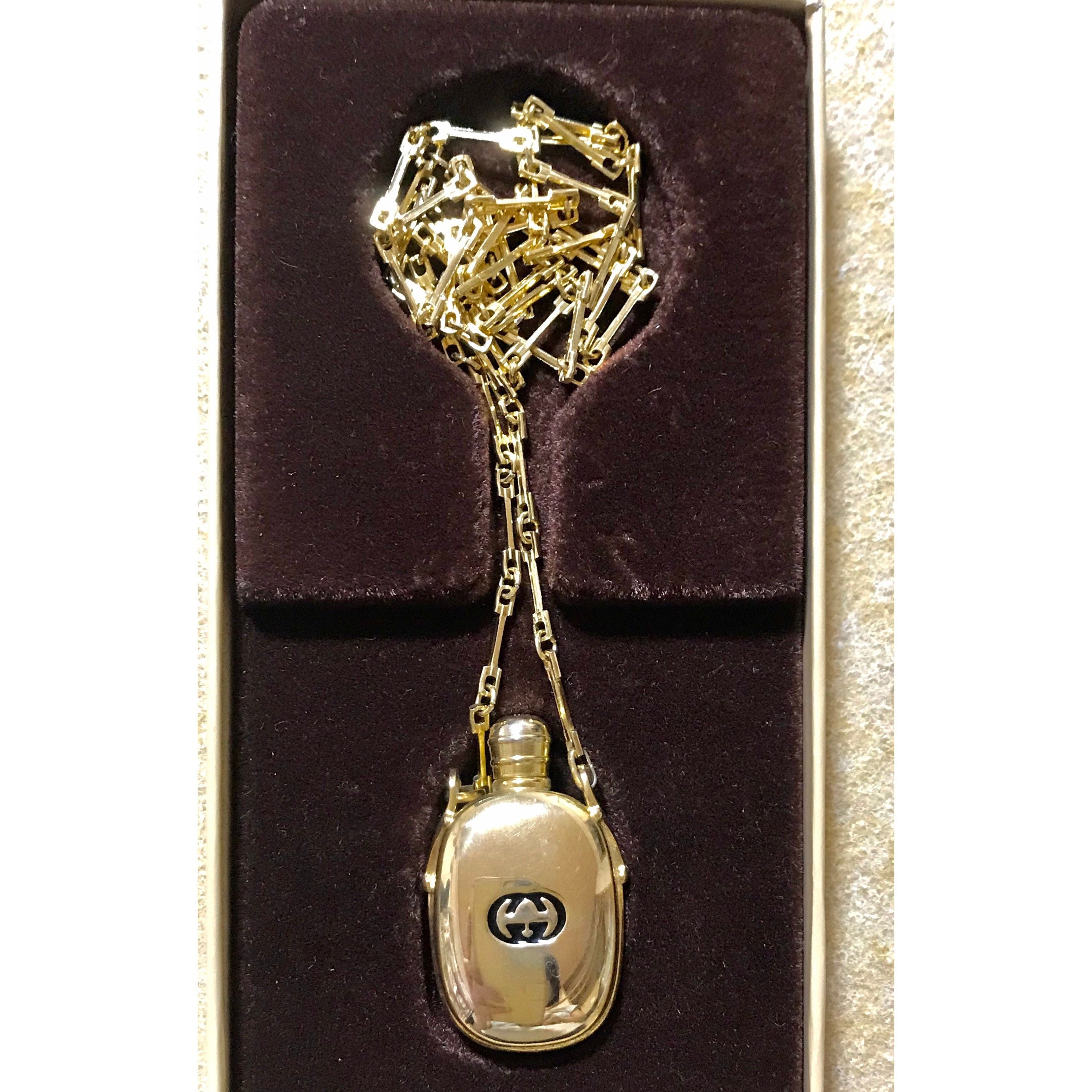 Gucci Vintage Gucci golden perfume bottle necklace with logo mark Size ONE SIZE - 3 Thumbnail