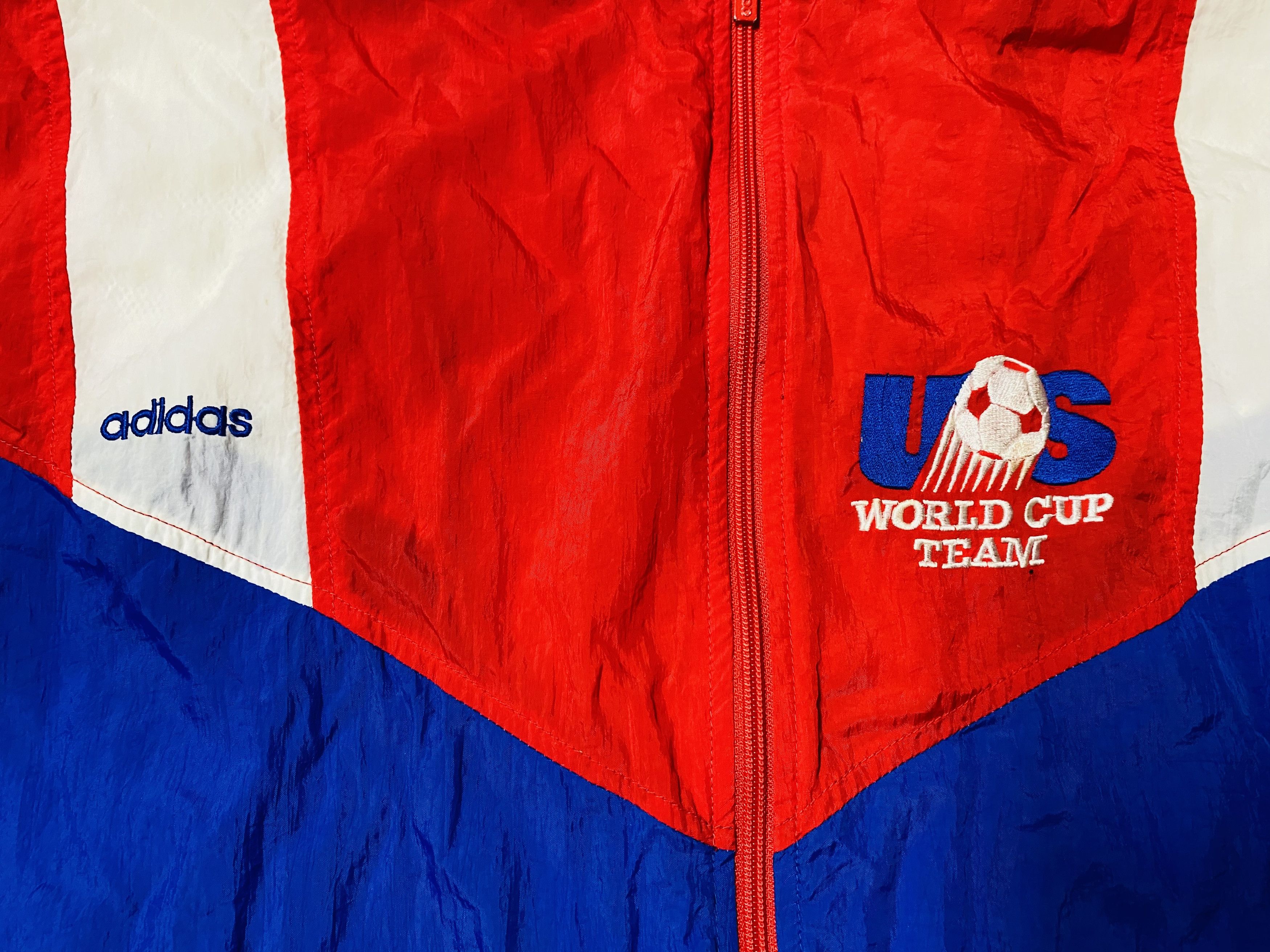 Adidas Rare Vintage 1990s Adidas USA World Cup Team Windbreaker XL Size US XL / EU 56 / 4 - 3 Thumbnail