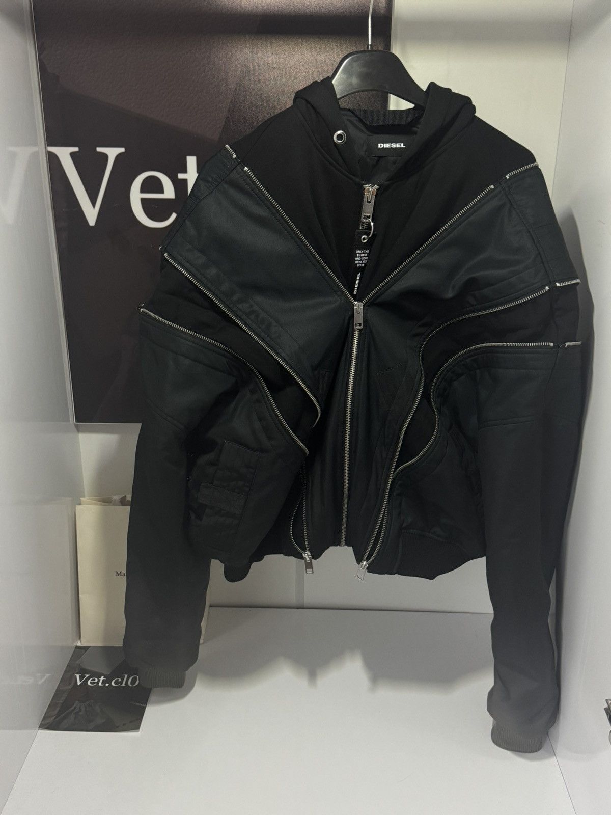 Diesel ⛔️Diesel black multi zip bomber jacket Size US S / EU 44-46 / 1 - 3 Thumbnail