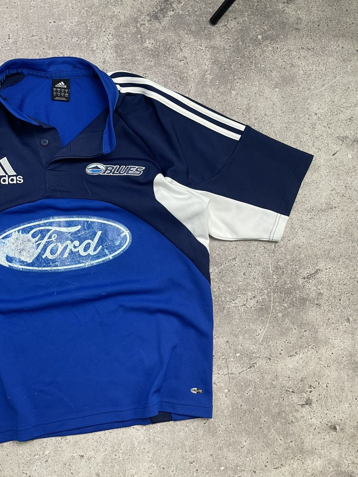 Adidas × Ford × Vintage Vintage Jersey Adidas Ford Rugby Blue T Shirt Rare Size US M / EU 48-50 / 2 - 3 Thumbnail