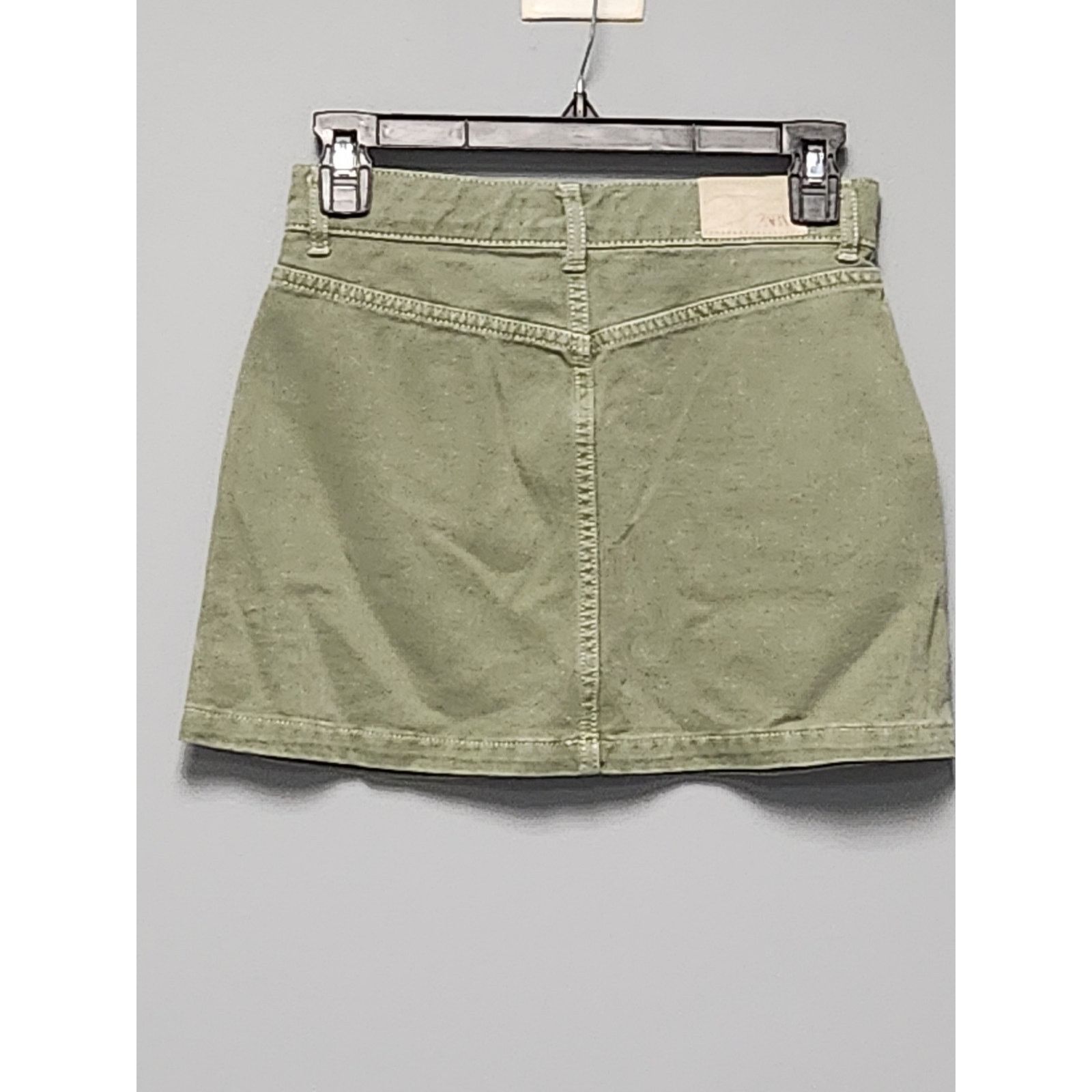 Zara Zara Mini Skirt Kids 13-14 NWOT Olive/Green Denim Size 36" / US 14 / IT 50 - 2 Thumbnail
