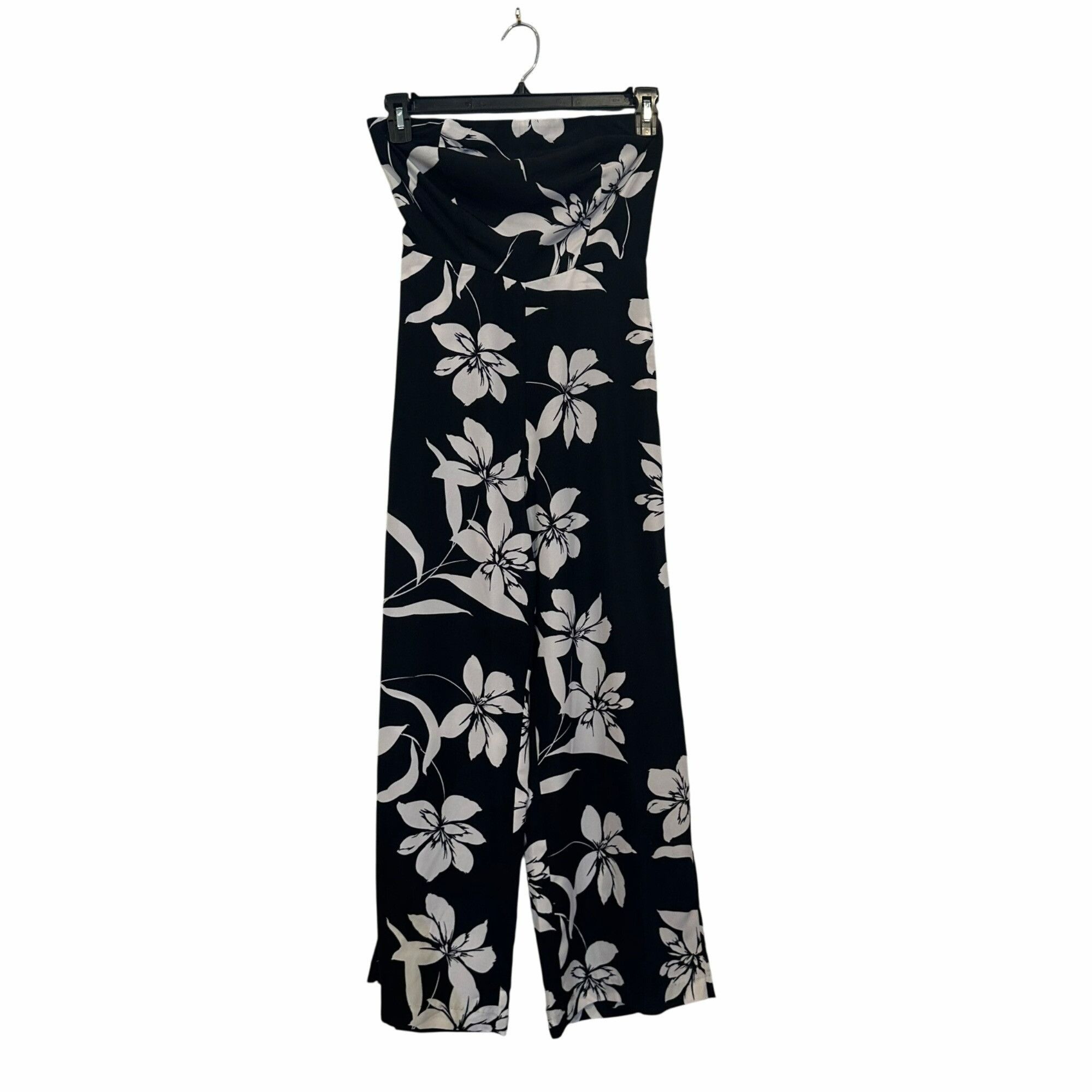 Other ✨Black & White Floral Strapless Wide Leg Jumpsuit Willow Siz Size 28" / US 6 / IT 42 - 1 Thumbnail