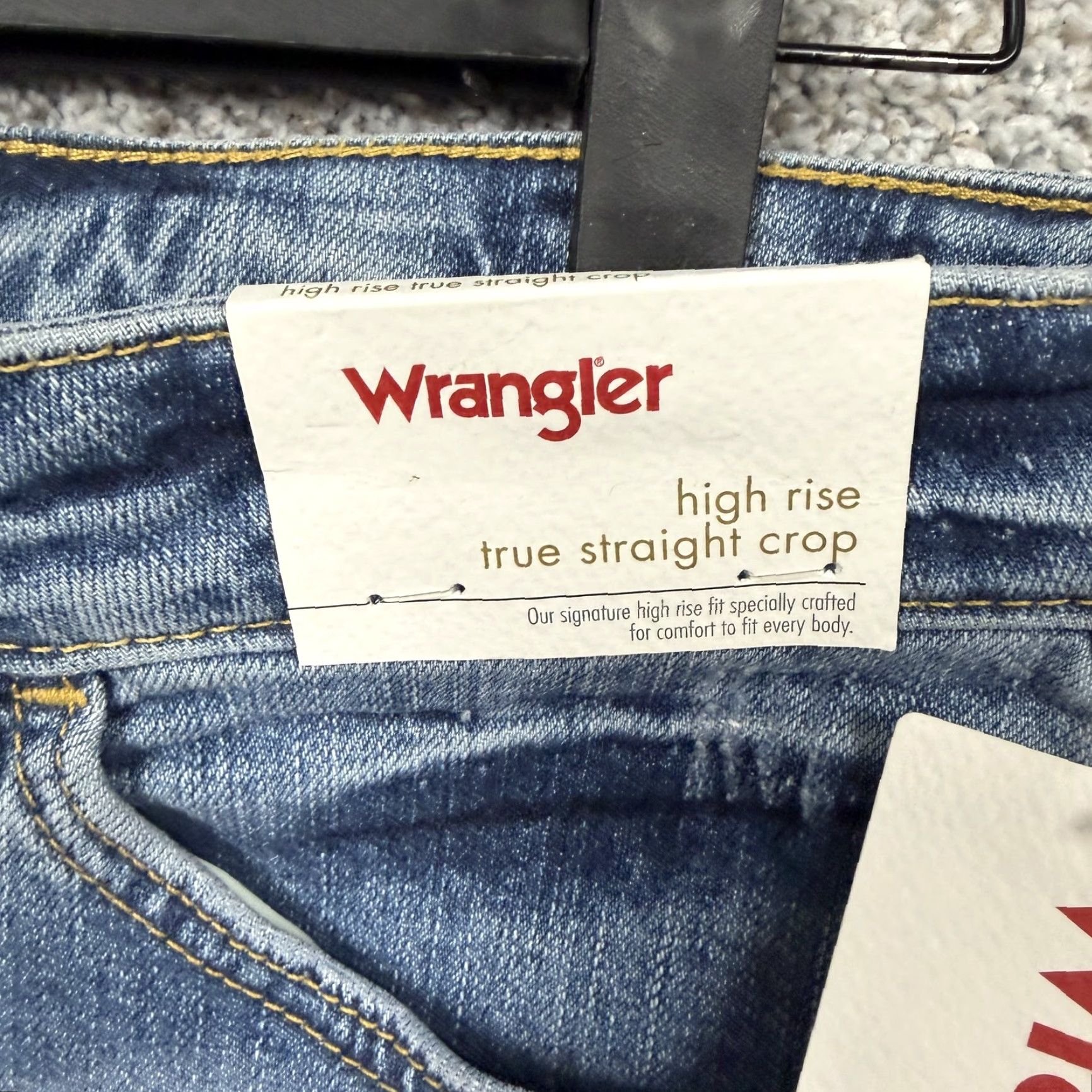 Wrangler Wrangler Jeans Womens High Rise True Straight Crop 29x24 Blue Stretch Denim 8/29 Size 30" / US 8 / IT 44 - 7 Thumbnail