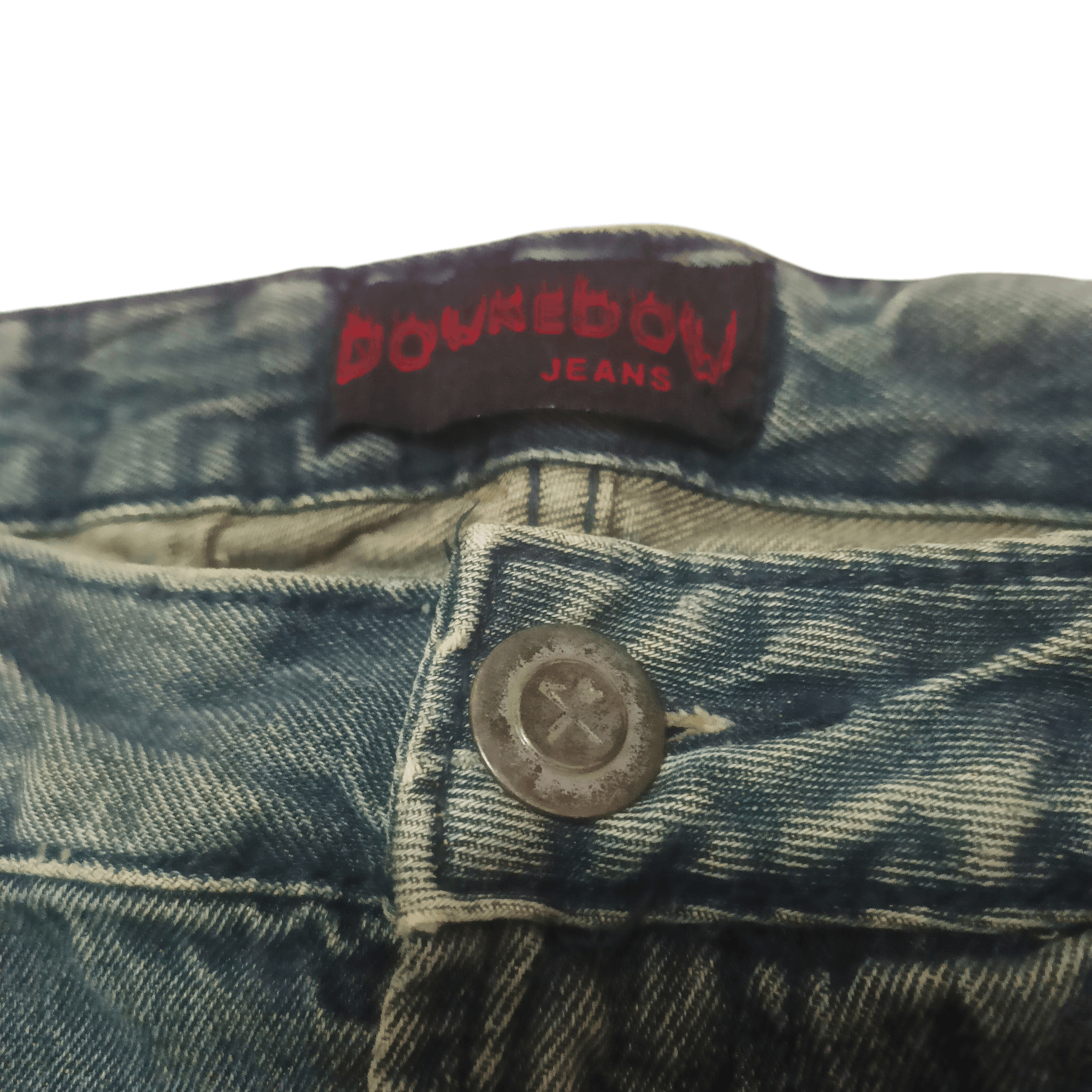 If Six Was Nine Vtg Dowkedow japanese flare jeans Rare Lighting Bolt Design Size US 32 / EU 48 - 5 Thumbnail