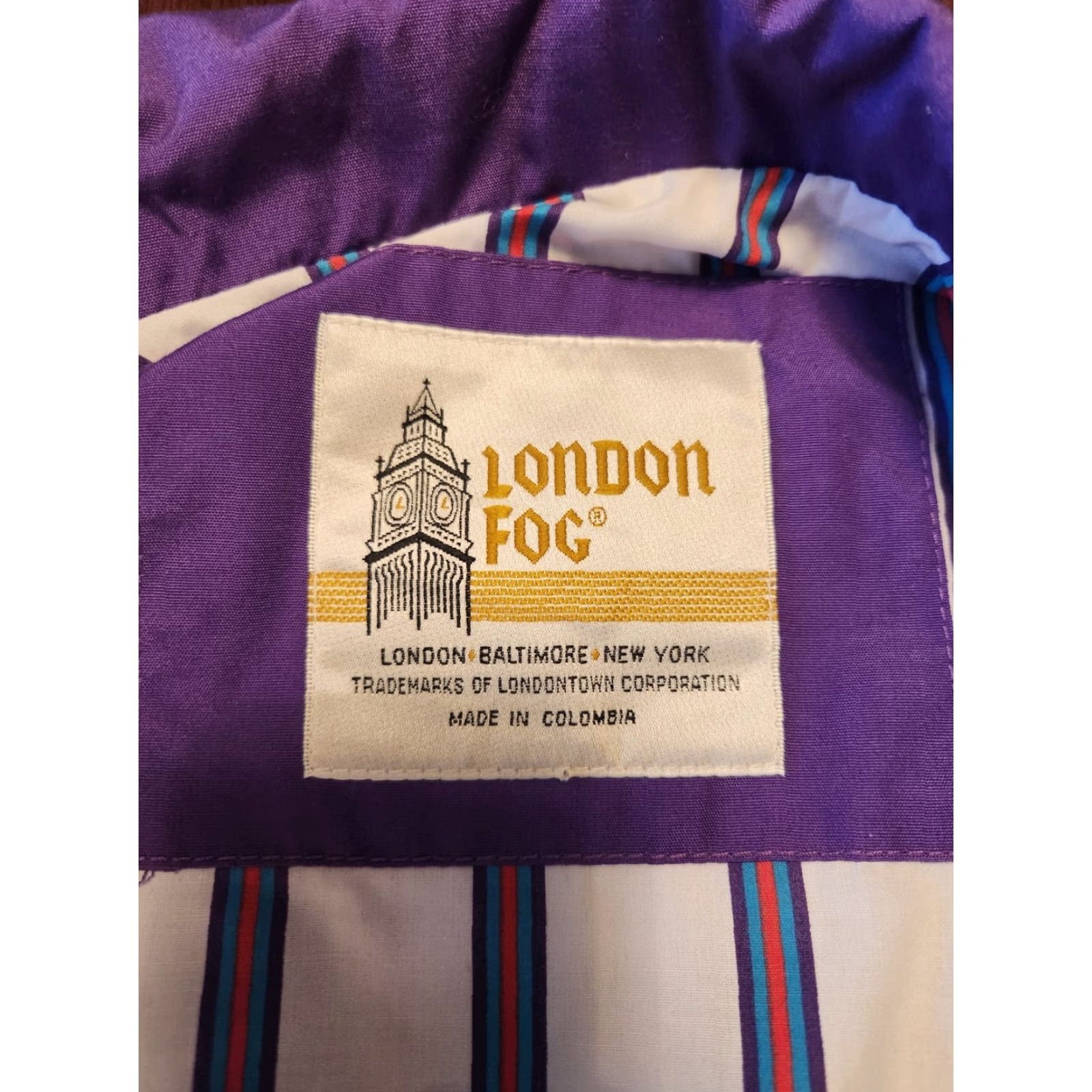 London Fog VINTAGE London Fog Jacket Womens S Teal Purple Basic Jacket Womens Size S Purple London 80s 90s Size S / US 4 / IT 40 - 4 Thumbnail