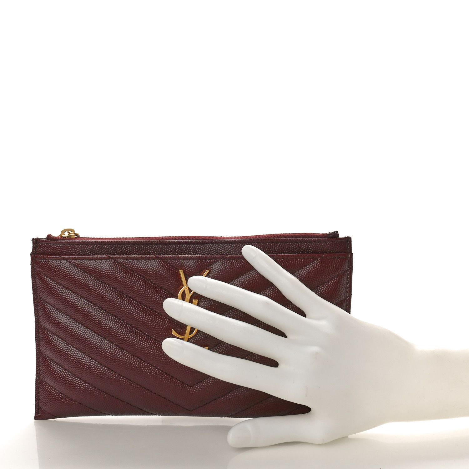 Saint Laurent Paris o1b1hav110325 Size: OS / Cassandre Matelasse Zipped Pouch Size ONE SIZE - 2 Thumbnail