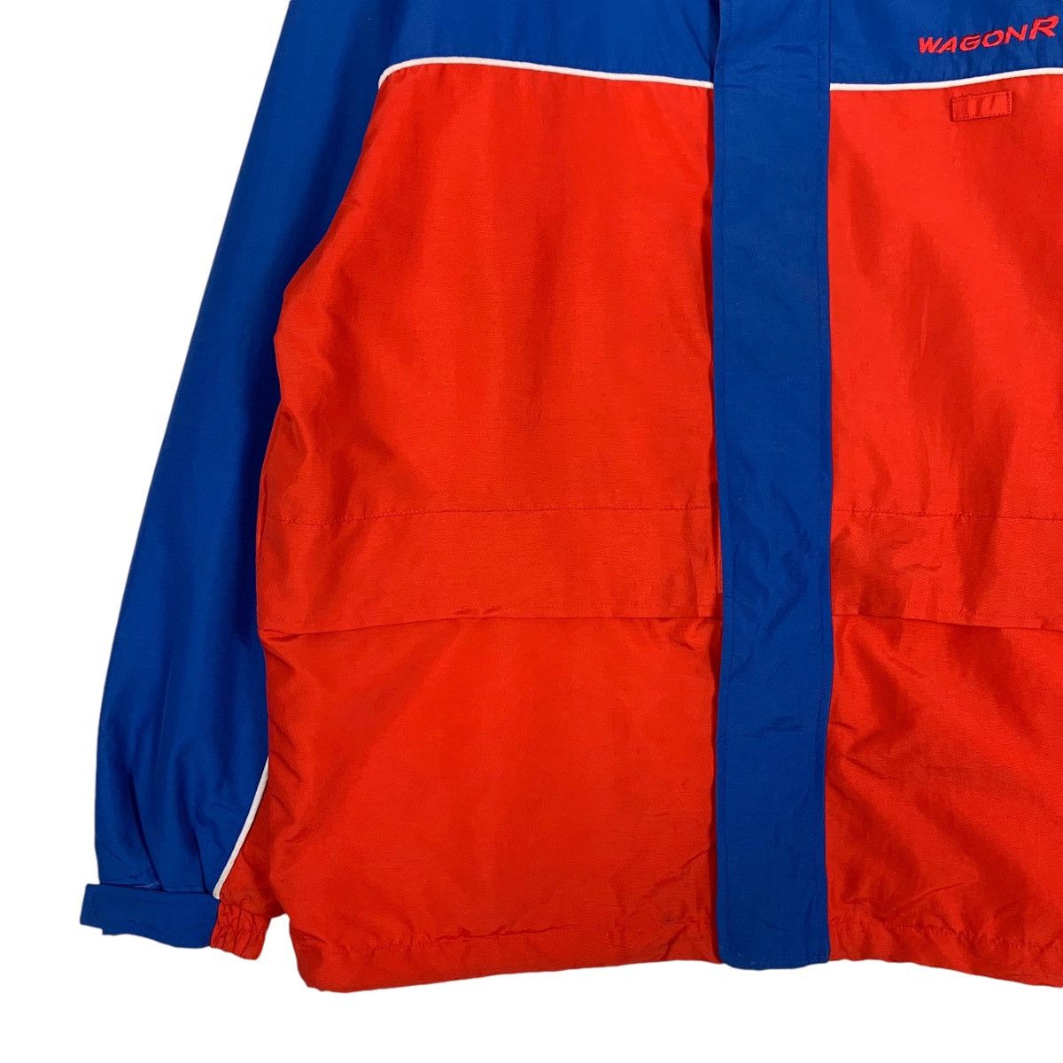 Vintage SUZUKI WAGON R Red Blue Coloblock Jacket #1272-C57 Size US L / EU 52-54 / 3 - 5 Thumbnail