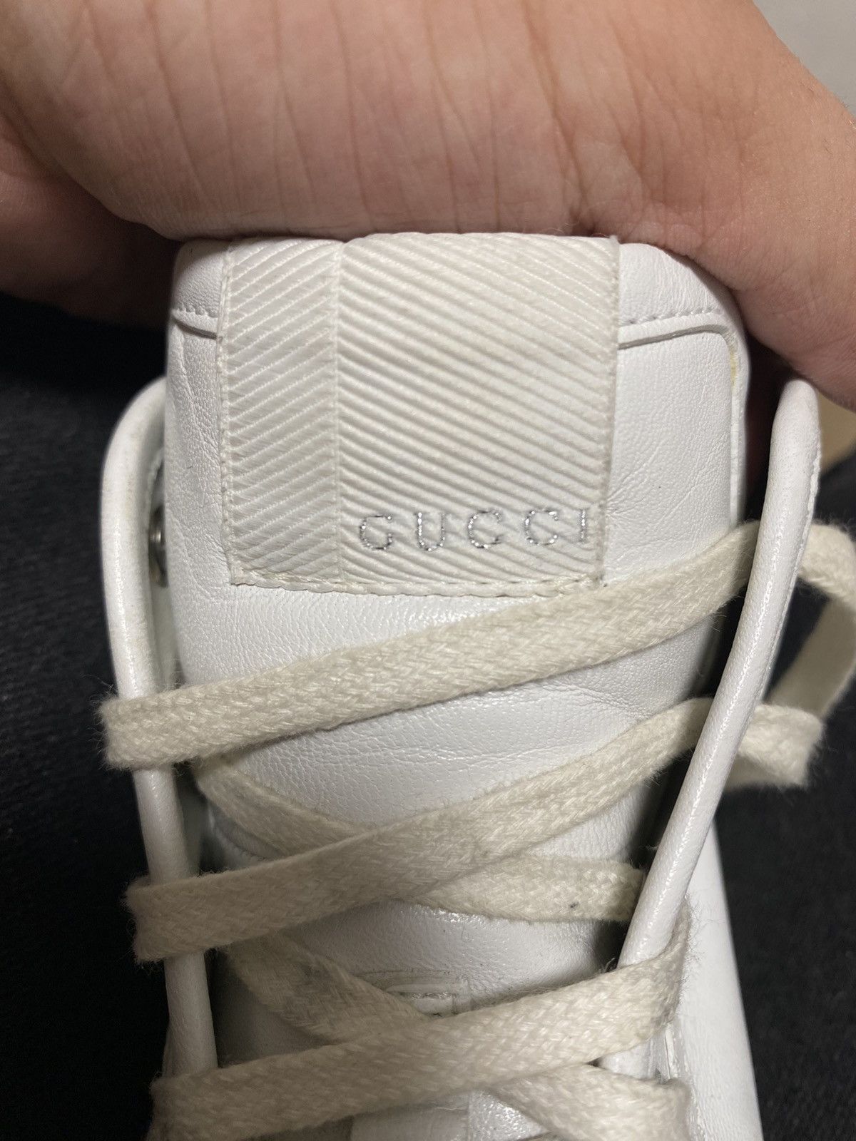 Gucci Gucci Metal Spikes White Leather Hi-top Sneakers Size: 37 Size US 7 / IT 37 - 4 Thumbnail