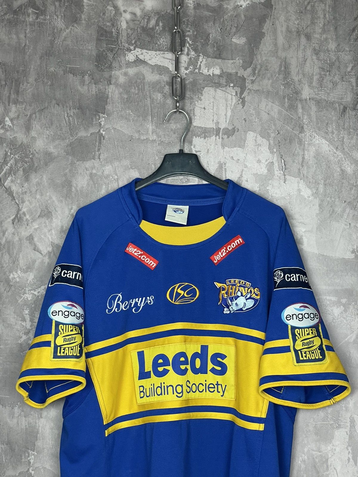 Vintage Vintage Rhinos Leeds Jersey Rugby Y2K Drill Rare Streetwear Size US L / EU 52-54 / 3 - 6 Thumbnail