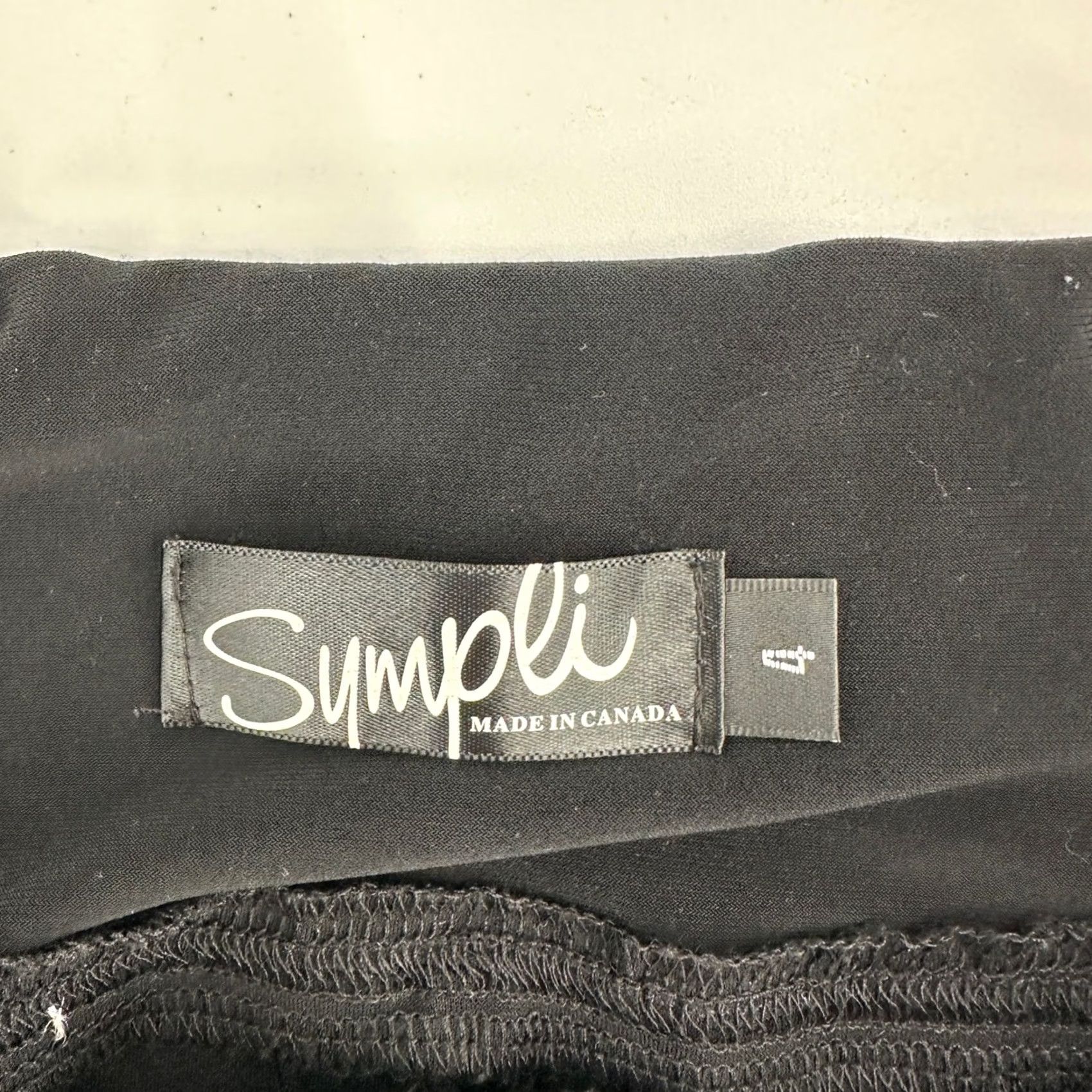 Vintage Sympli Black Wide Leg Stirrup Cut Out Hem Pull On Pants Women's Size 4 Size 27" / US 4 / IT 40 - 2 Thumbnail