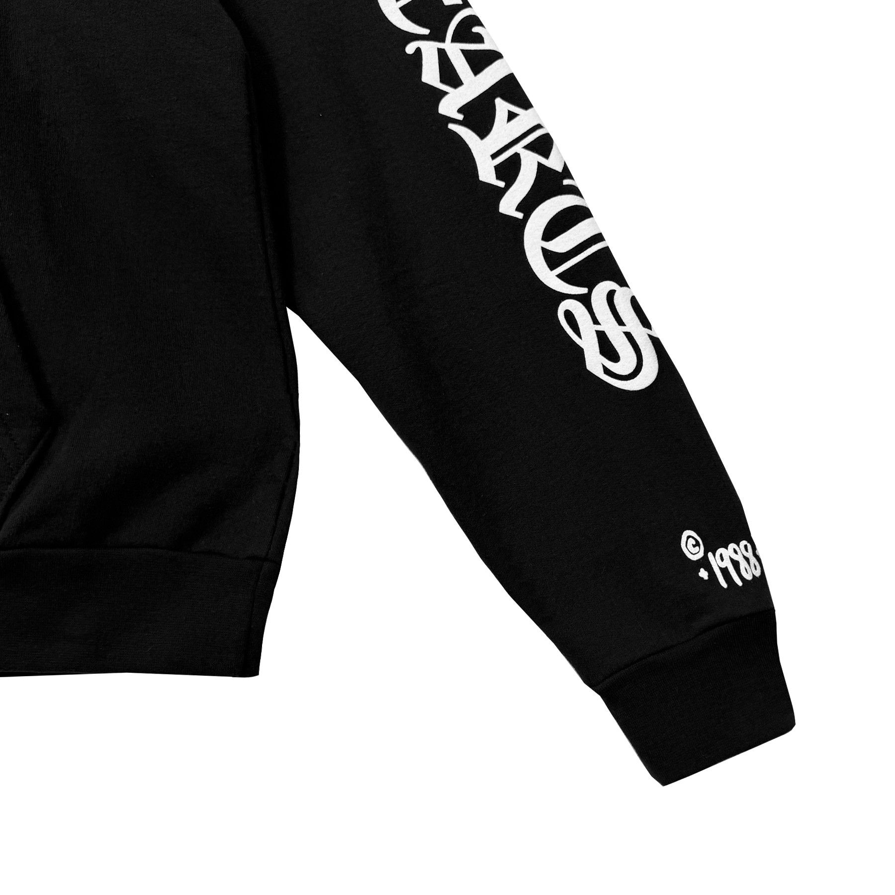 Chrome Hearts Chrome Hearts 1988 Vertical Logo Black Pullover Hoodie Size S / US 4 / IT 40 - 3 Thumbnail