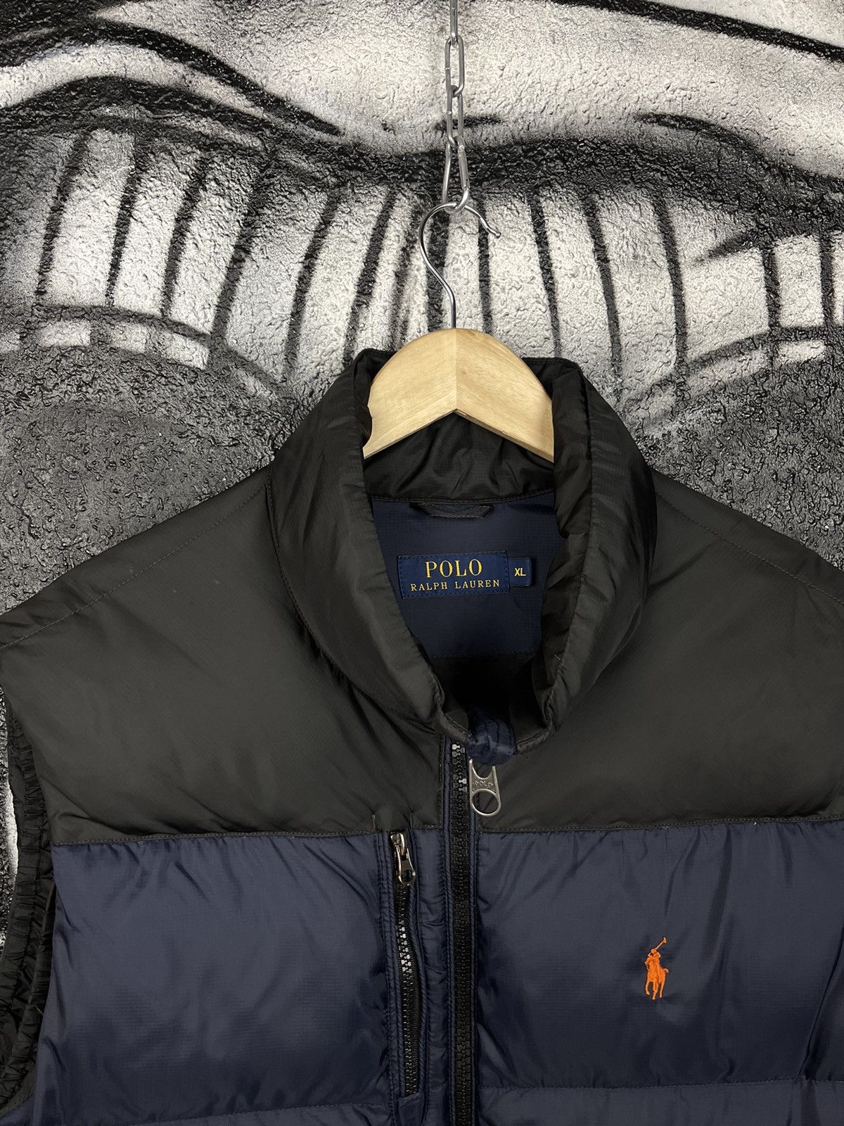 Polo Ralph Lauren Polo Ralph Lauren Navy Blue And Black Full Zip Down Vest Men’s Size XL Size US XL / EU 56 / 4 - 4 Thumbnail