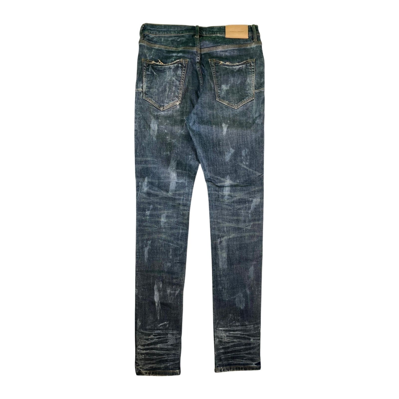 Purple Brand Purple Brand Waxed Navy & Gold Jeans Size US 30 / EU 46 - 2 Thumbnail