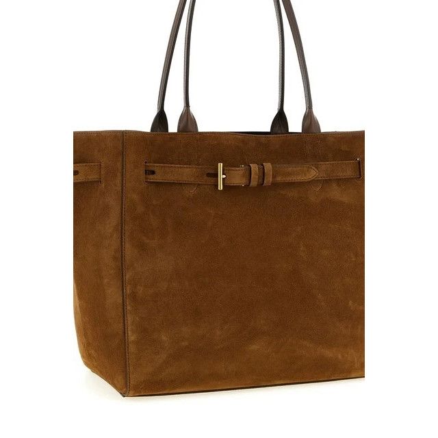 Tom Ford TOM FORD Audrey Medium Brown Suede Top Handle Bag New & Auth Size ONE SIZE - 3 Thumbnail