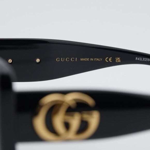 Gucci Gucci GG1975S 001 Sunglasses Shiny Black Square Frame, Red Size ONE SIZE - 6 Thumbnail