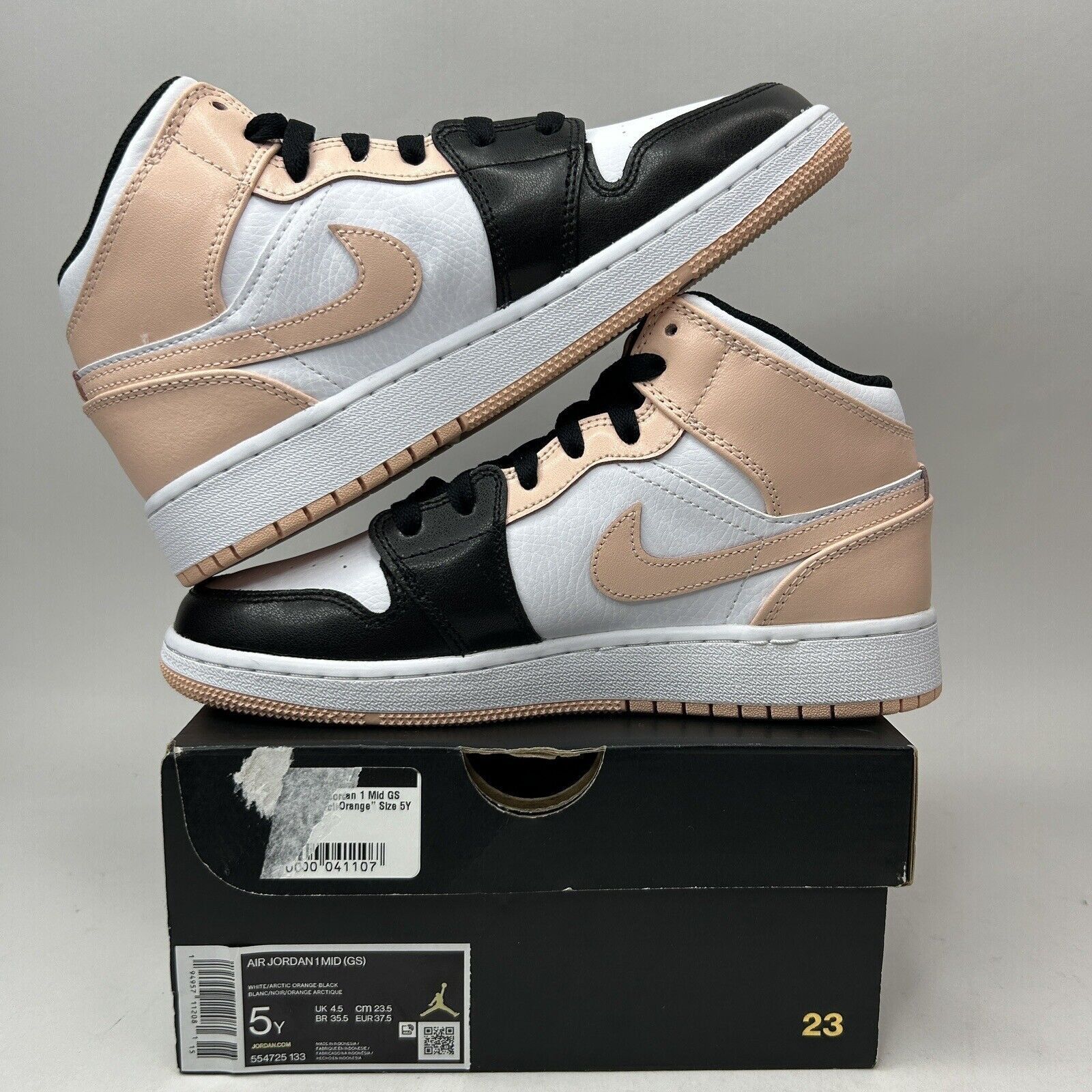 Jordan Brand Nike Air Jordan 1 Mid Retro GS “Crimson Tint/ Artic Orange” Size US 6.5 / IT 36.5 - 3 Thumbnail