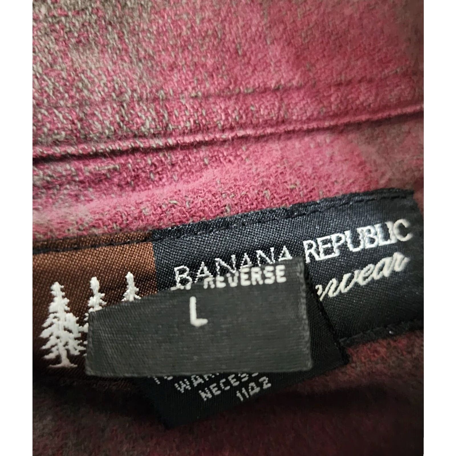 Banana Republic VINTAGE Banana Republic Flannel Shirt Mens L Halloween 80s 90s Halloween Graphic Print Distressed Logo Button Cotton Plaid Size US L / EU 52-54 / 3 - 3 Thumbnail