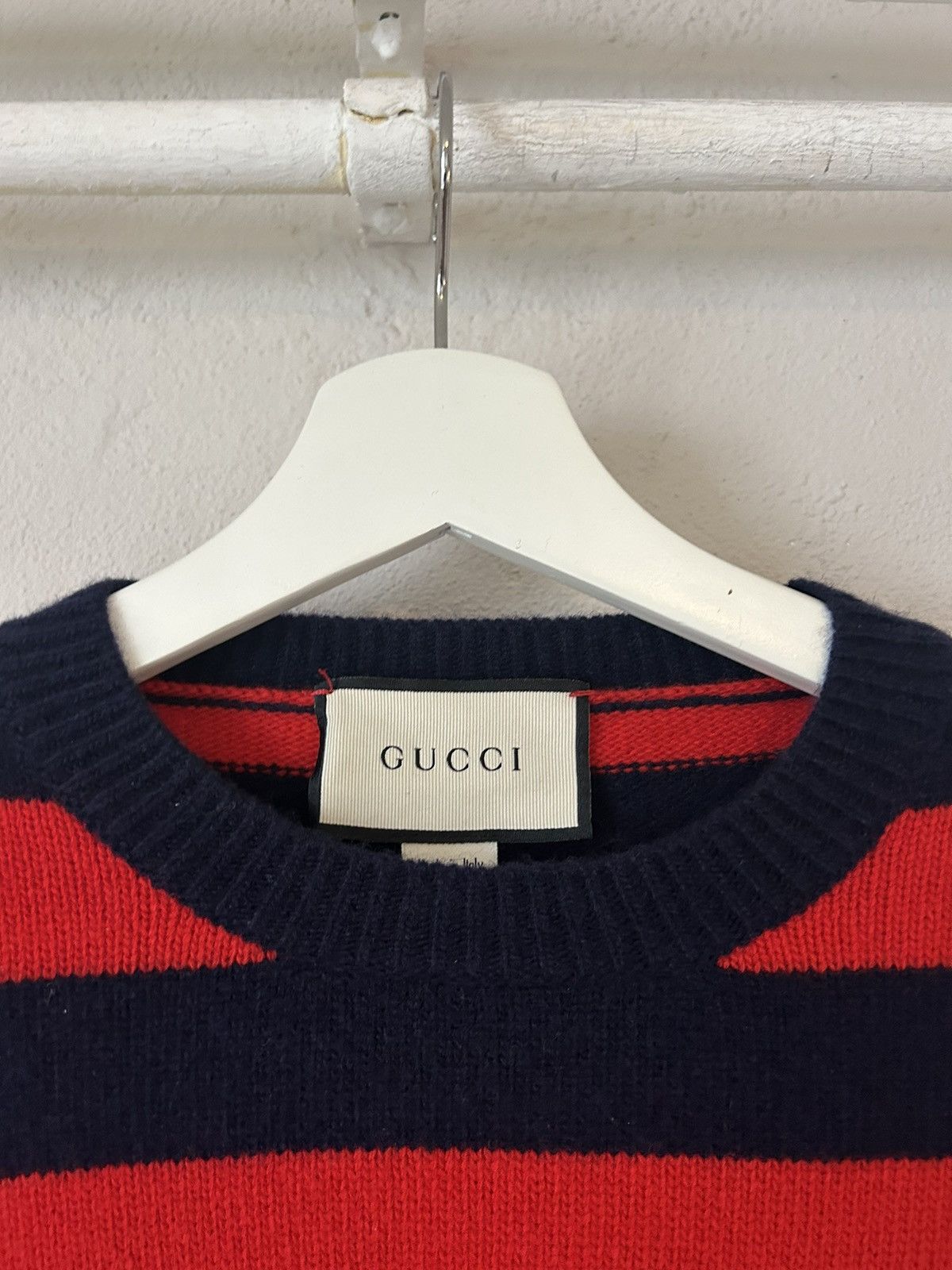 Gucci Gucci Bee Embroidered Wool Sweater - Alessandro Michele Era Size US S / EU 44-46 / 1 - 3 Thumbnail